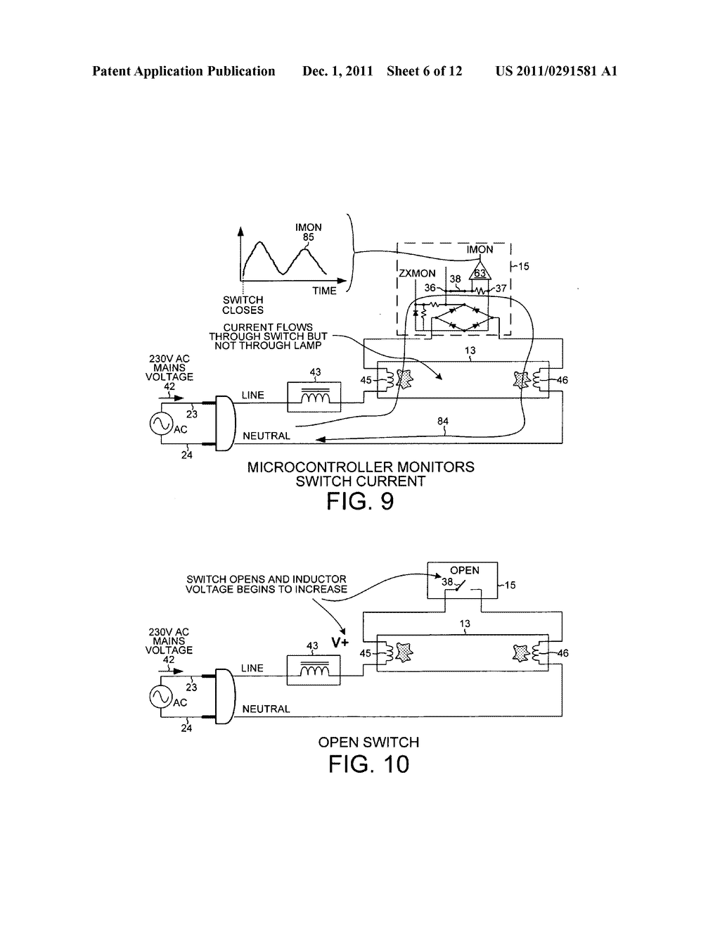 Rejecting noise transients while turning off a fluorescent lamp using a     starter unit - diagram, schematic, and image 07