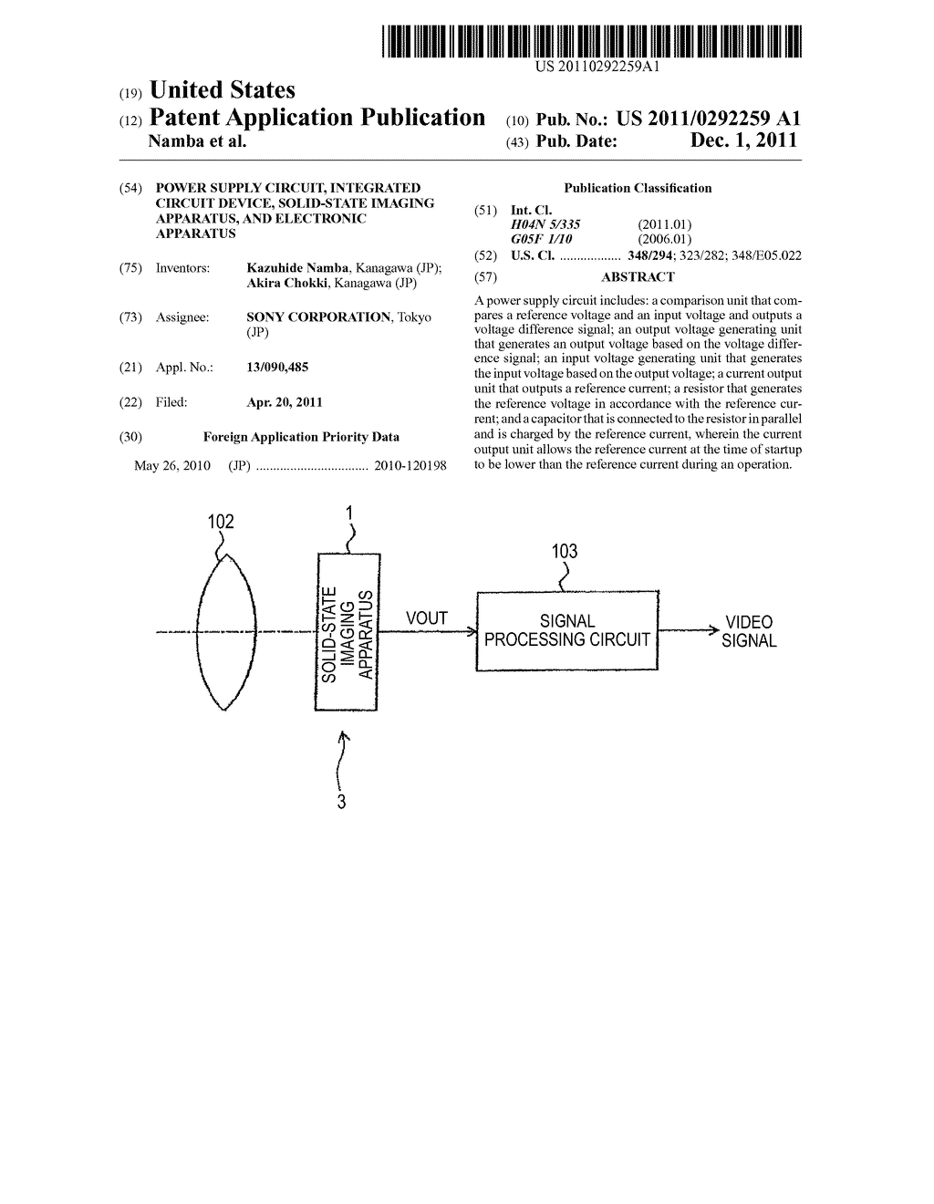 POWER SUPPLY CIRCUIT, INTEGRATED CIRCUIT DEVICE, SOLID-STATE IMAGING     APPARATUS, AND ELECTRONIC APPARATUS - diagram, schematic, and image 01