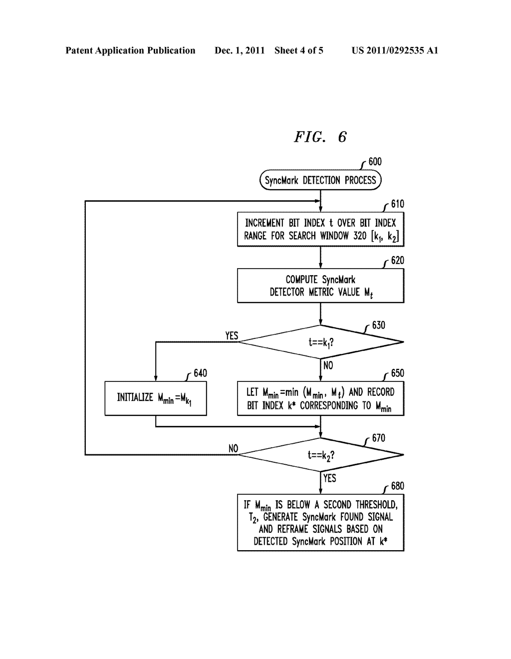 METHODS AND APPARATUS FOR SYNCHRONIZATION MARK DETECTION BASED ON A     POSITION OF AN EXTREME DISTANCE METRIC - diagram, schematic, and image 05