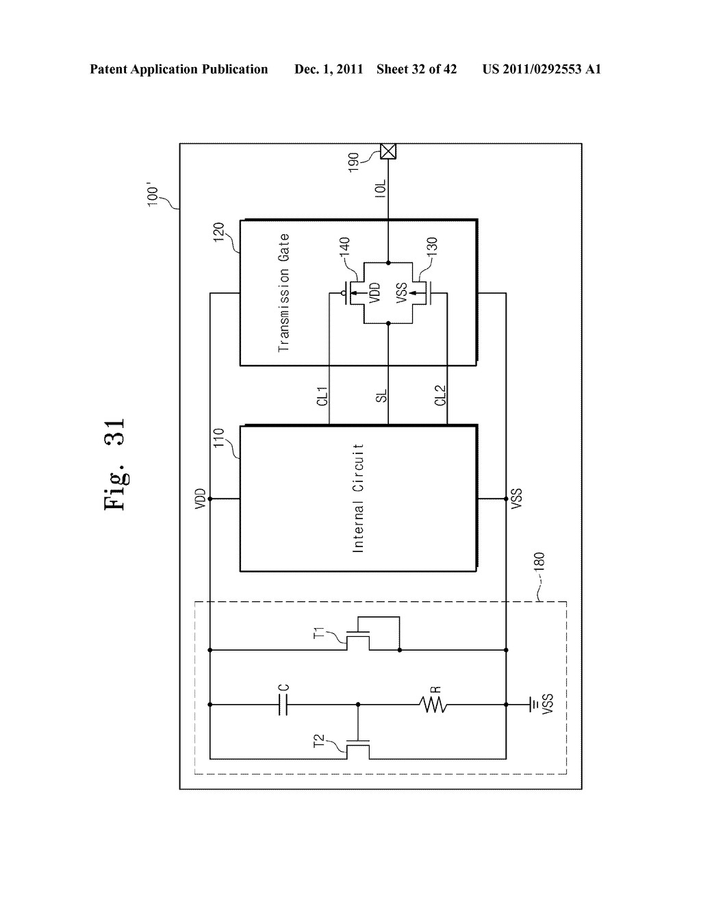 INTEGRATED CIRCUIT DEVICE AND ELECTROSTATIC DISCHARGE PROTECTING CIRCUIT     THEREOF - diagram, schematic, and image 33