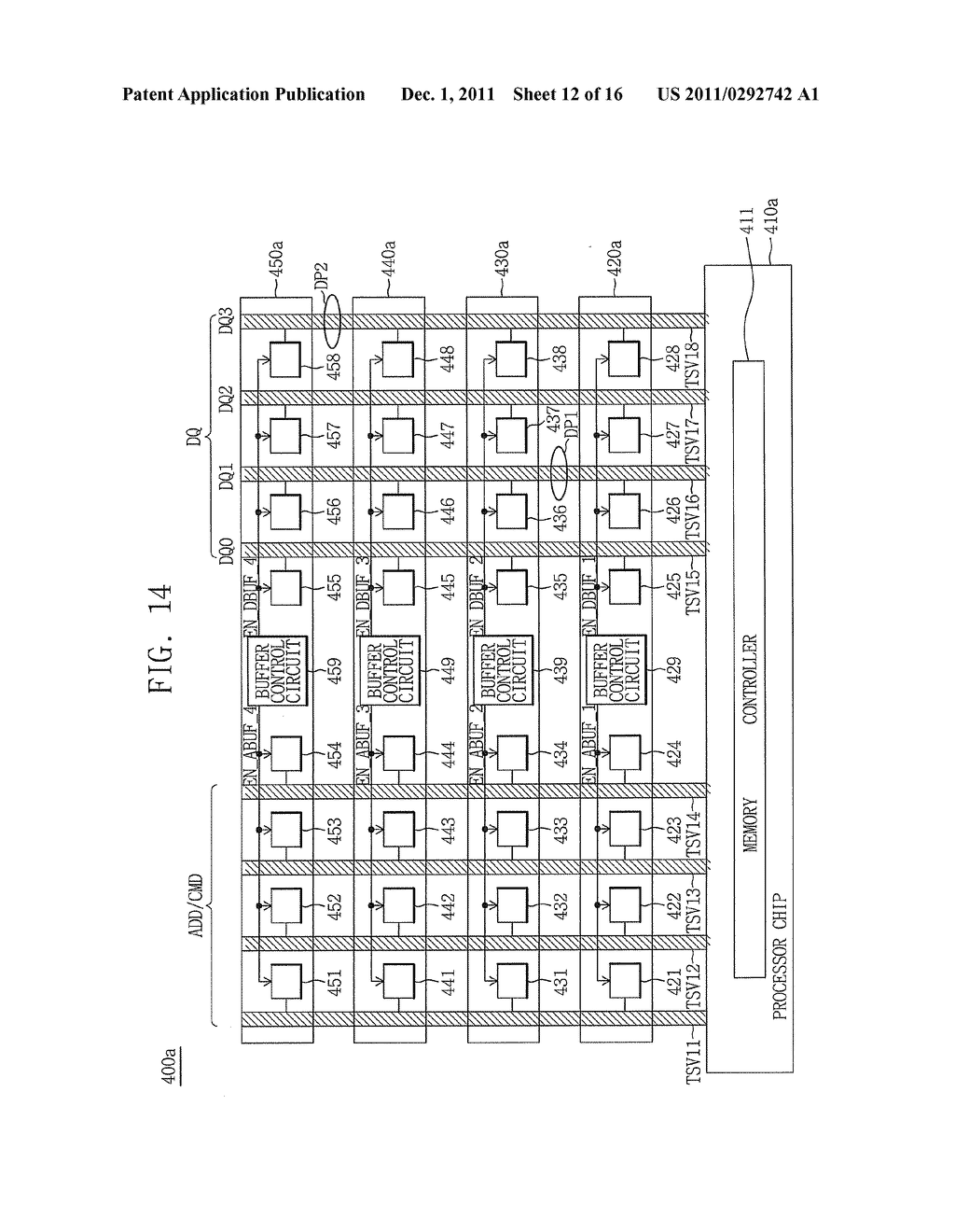 Stacked Semiconductor Memory Device, Memory System Including The Same, And     Method Of Repairing Defects Of Through Silicon Vias - diagram, schematic, and image 13