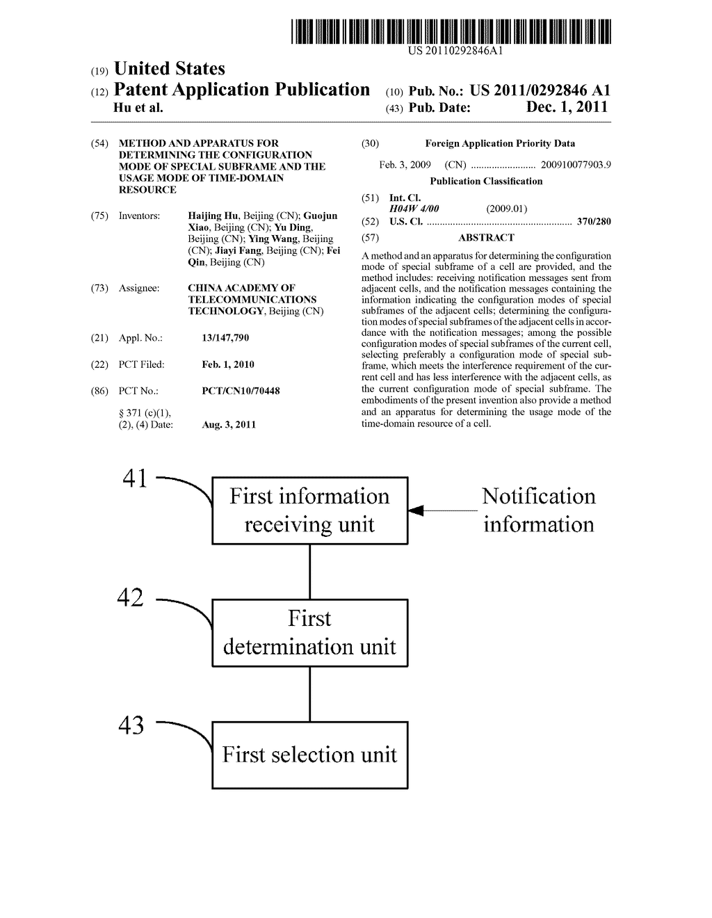 METHOD AND APPARATUS FOR DETERMINING THE CONFIGURATION MODE OF SPECIAL     SUBFRAME AND THE USAGE MODE OF TIME-DOMAIN RESOURCE - diagram, schematic, and image 01