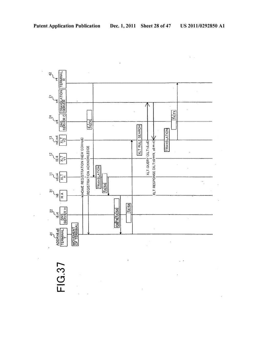 Method of translating protocol at translator, method of providing protocol     translation information at translation server, and address translation     server - diagram, schematic, and image 29