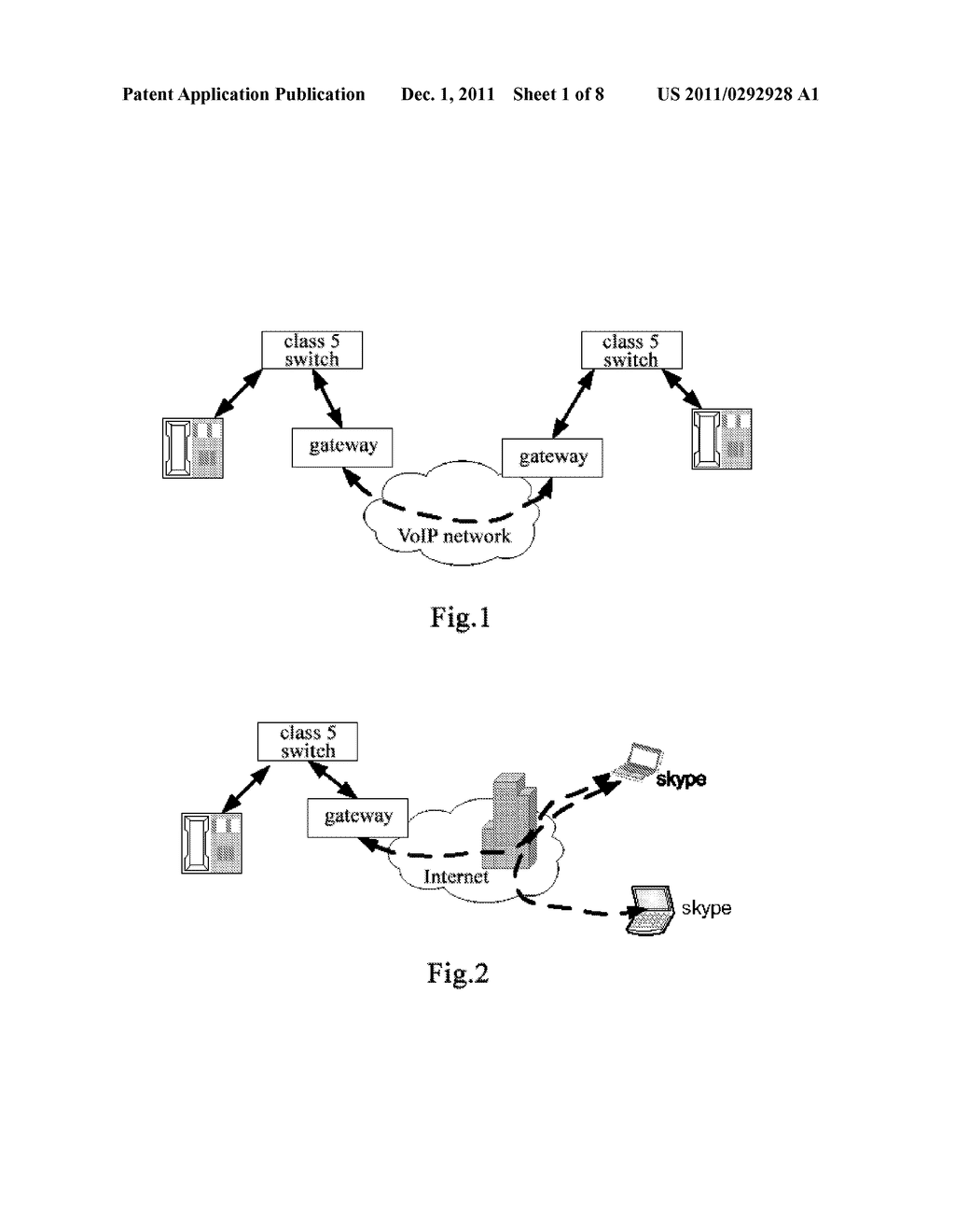 METHOD, MODEM AND SERVER FOR BRIDGING TELEPHONE CALLS INTO INTERNET CALLS - diagram, schematic, and image 02