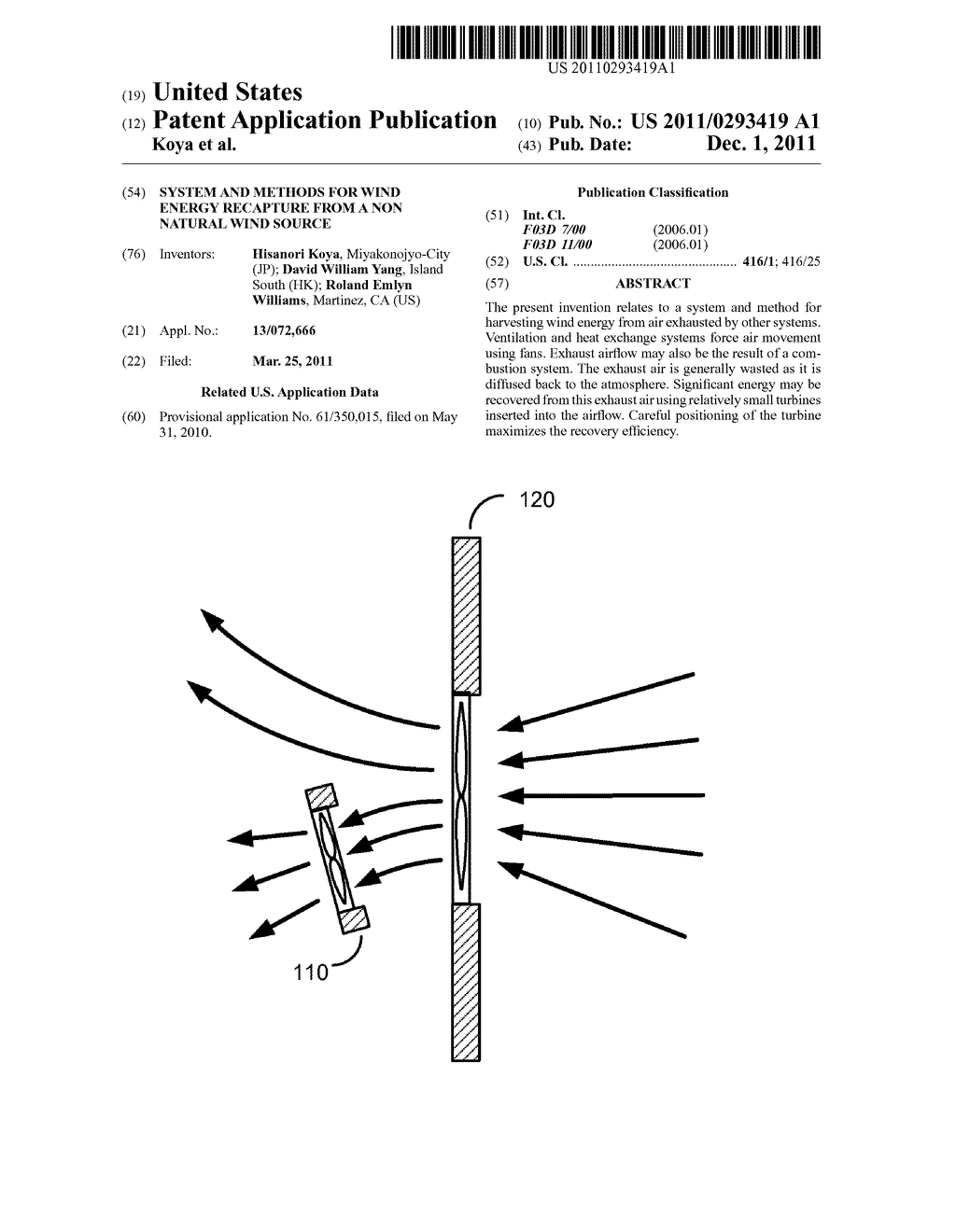 System and Methods for Wind Energy Recapture From a Non Natural Wind     Source - diagram, schematic, and image 01