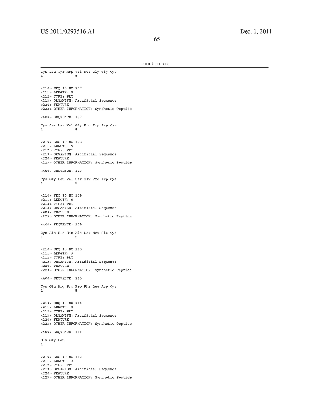 COMPOSITIONS AND METHODS OF USE OF TARGETING PEPTIDES AGAINST PLACENTA AND     ADIPOSE TISSUES - diagram, schematic, and image 106