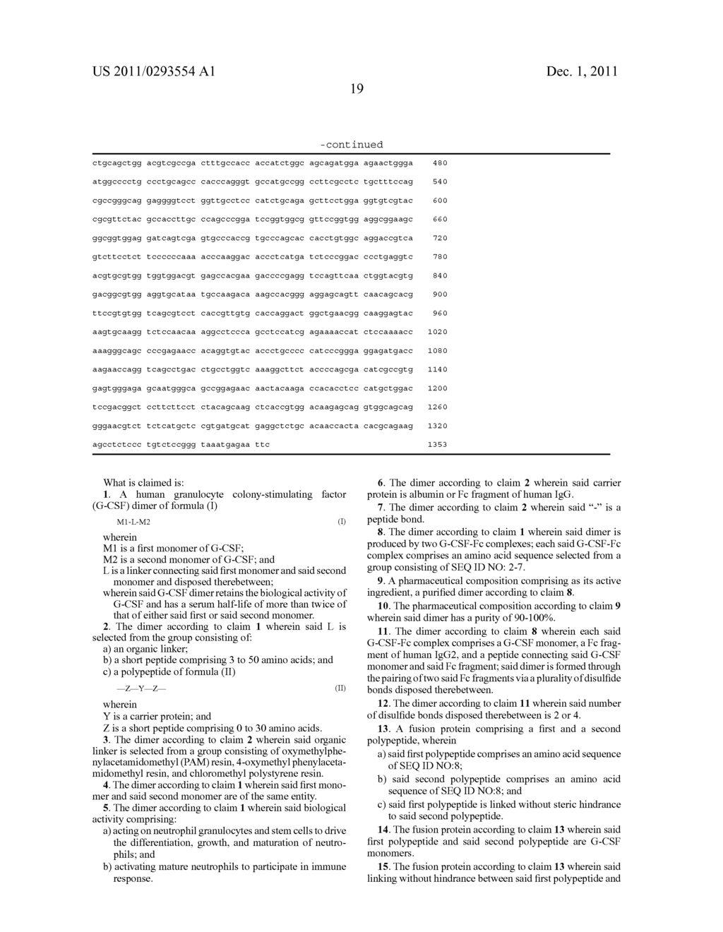 RECOMBINANT HUMAN G-CSF DIMER AND USE THEREOF FOR THE TREATMENT OF     NEUROLOGICAL DISEASES - diagram, schematic, and image 25