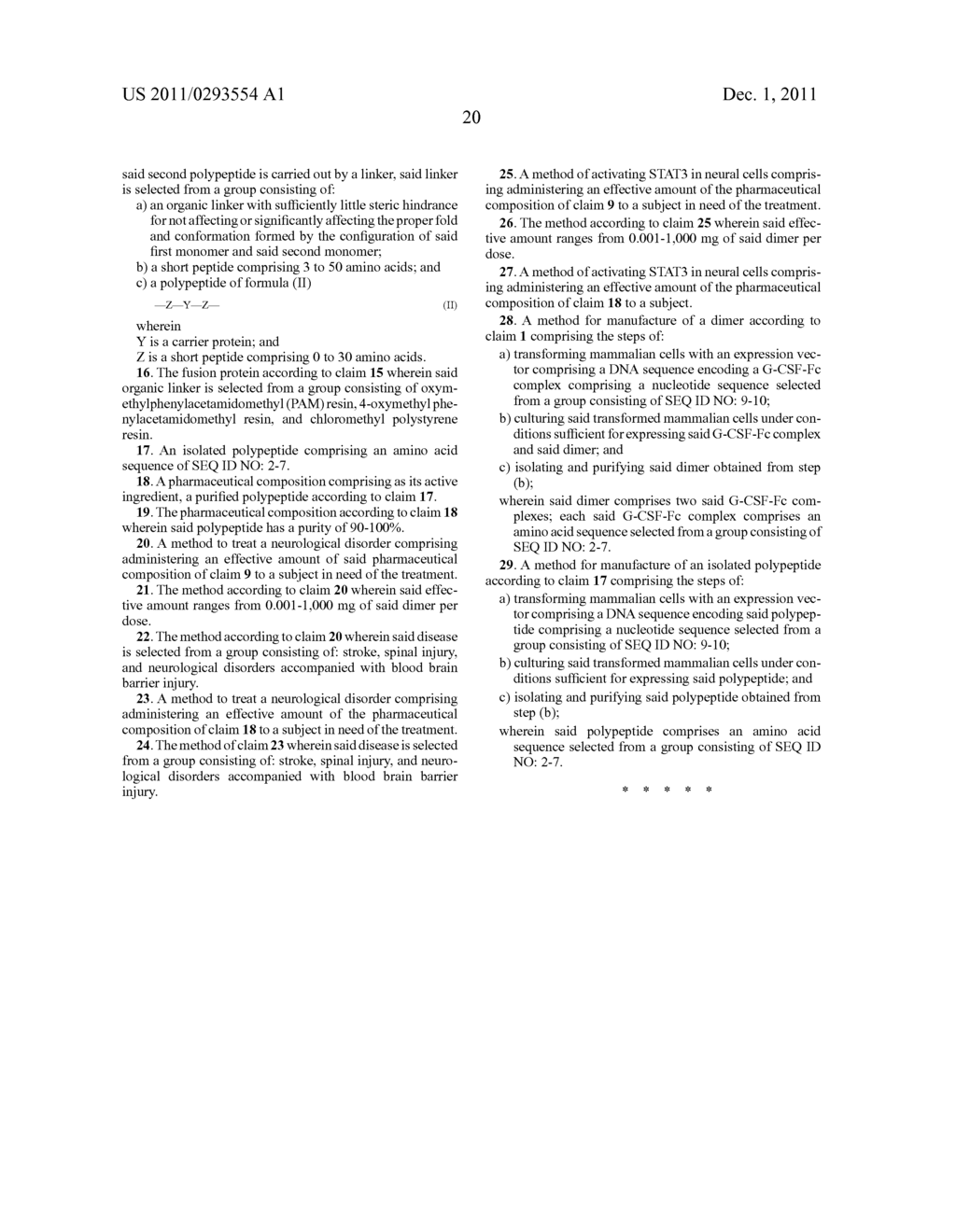 RECOMBINANT HUMAN G-CSF DIMER AND USE THEREOF FOR THE TREATMENT OF     NEUROLOGICAL DISEASES - diagram, schematic, and image 26