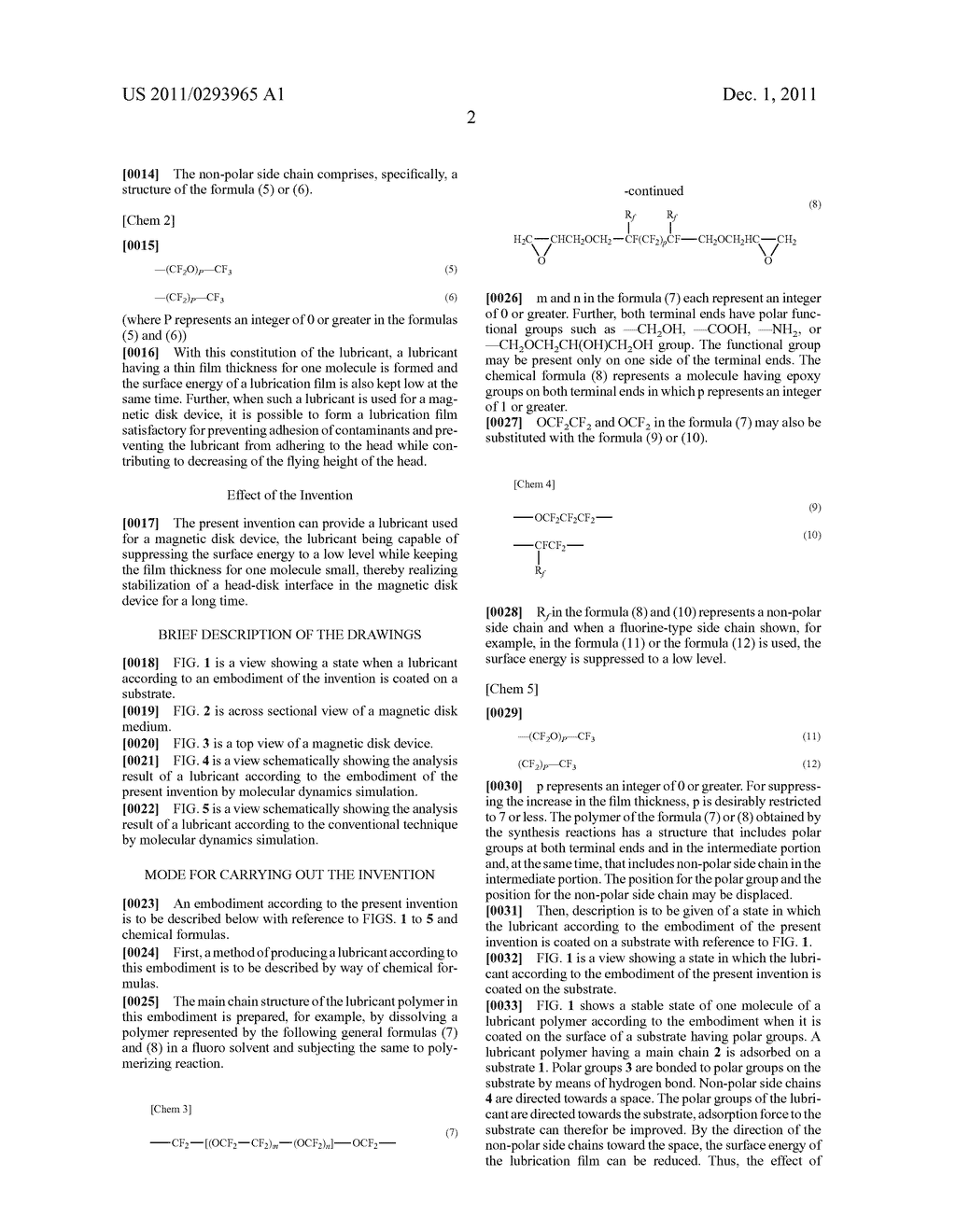 LUBRICANT AND MAGNETIC DISK DEVICE USING SAME - diagram, schematic, and image 06