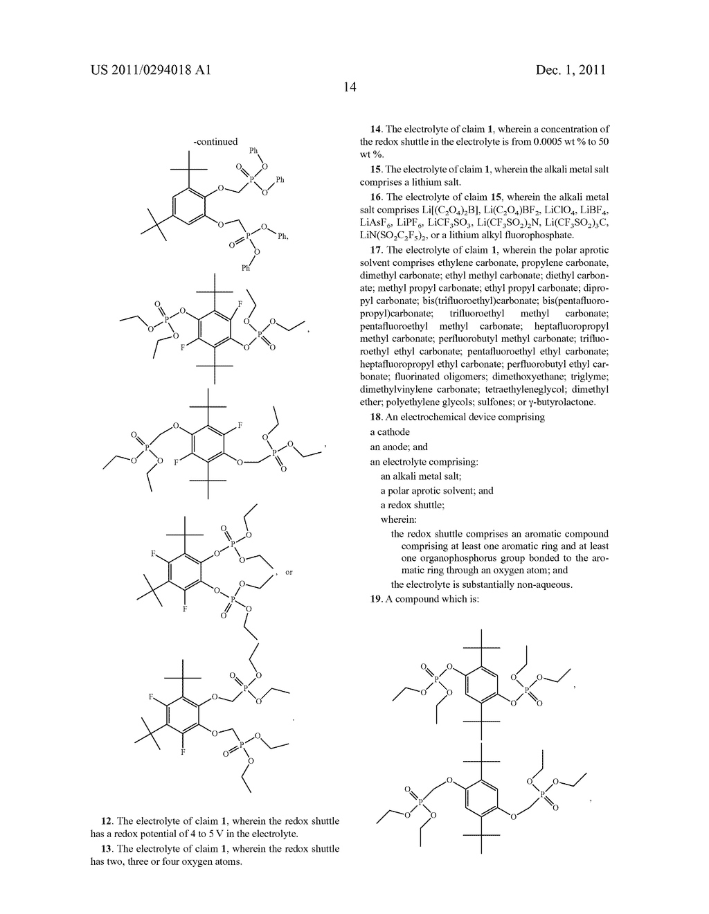 REDOX SHUTTLES FOR HIGH VOLTAGE CATHODES - diagram, schematic, and image 21