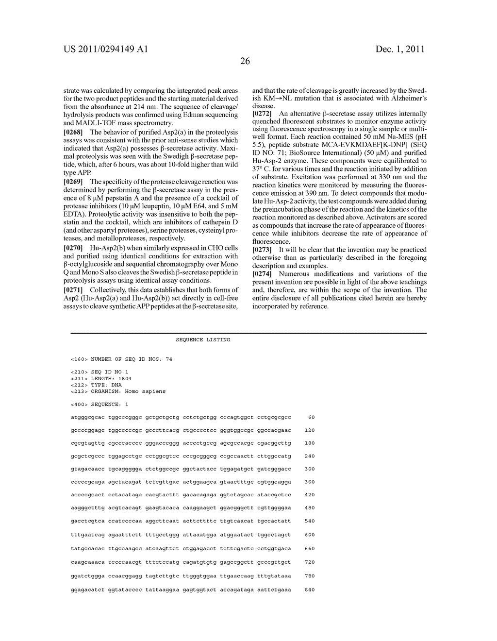 Alzheimer's Disease Secretase, APP Substrates Therefor, and Uses Therefor - diagram, schematic, and image 45