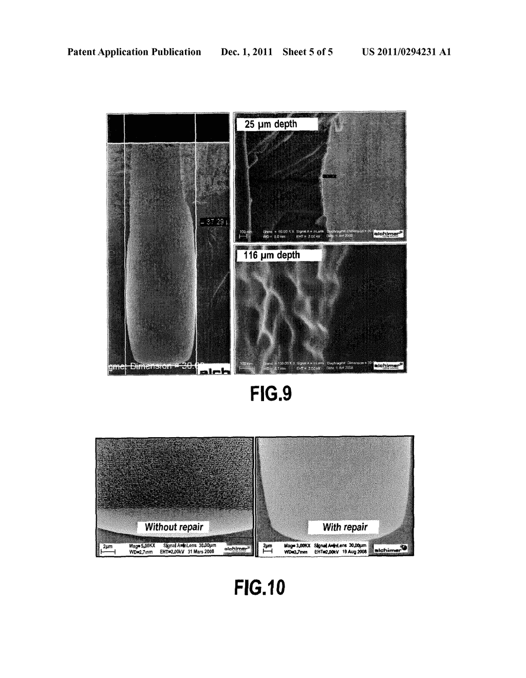 METHOD FOR REPAIRING COPPER DIFFUSION BARRIER LAYERS ON A SEMICONDUCTOR     SOLID SUBSTRATE AND REPAIR KIT FOR IMPLEMENTING THIS METHOD - diagram, schematic, and image 06