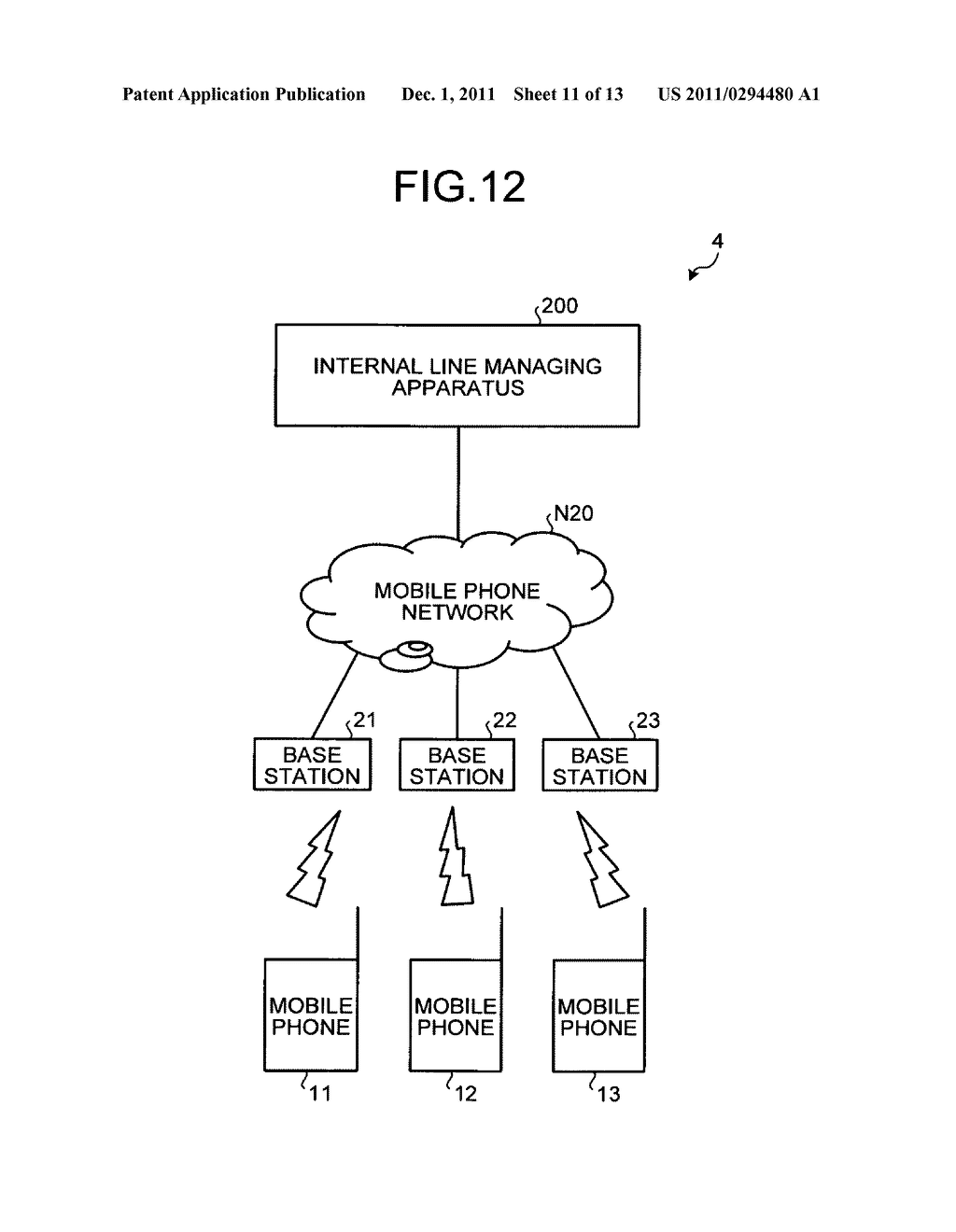 Communication system, internal line managing apparatus, internal phone     management method, and non-transitory computer readable storage medium - diagram, schematic, and image 12