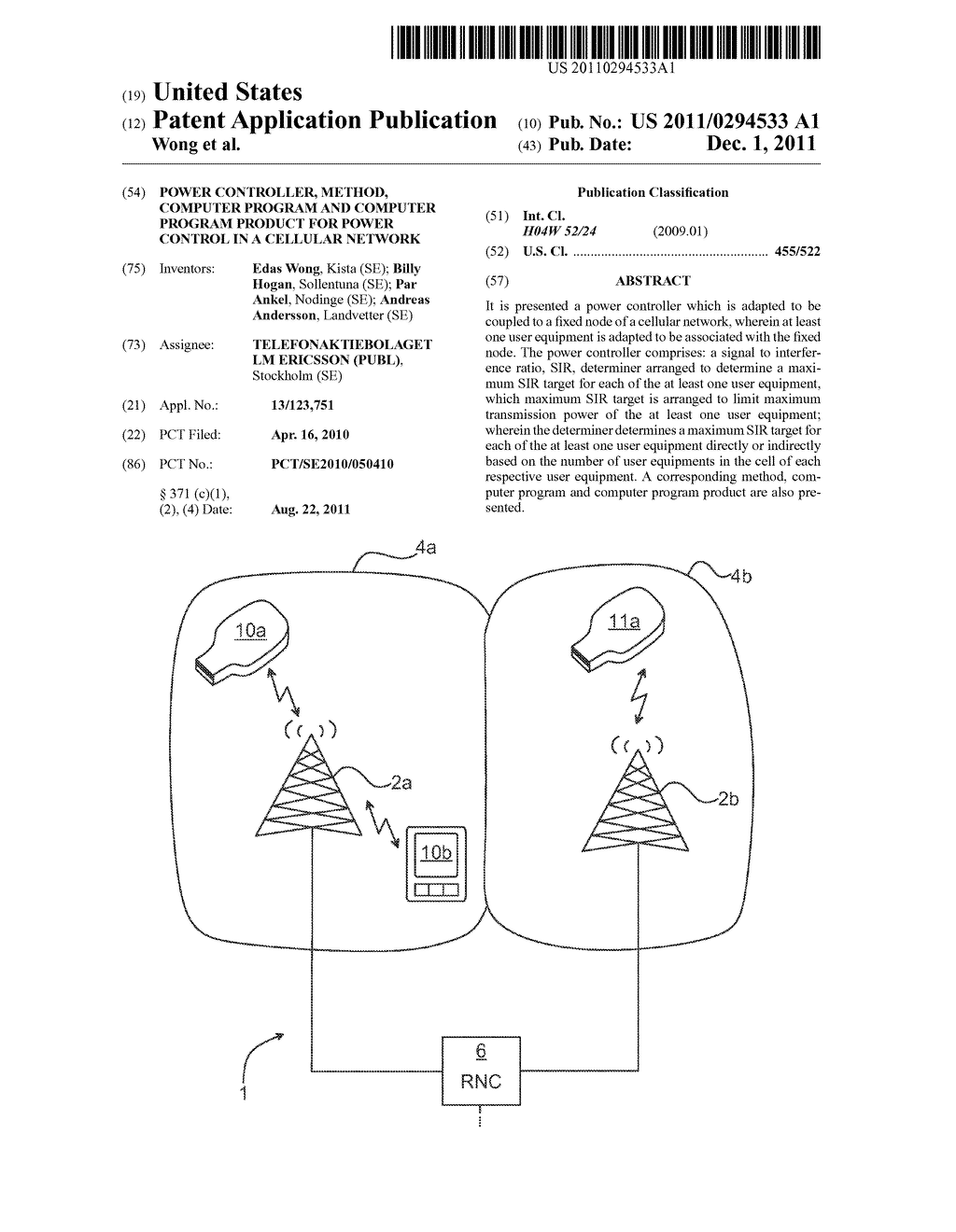 Power Controller, Method, Computer Program and Computer Program Product     for Power Control in a Cellular Network - diagram, schematic, and image 01