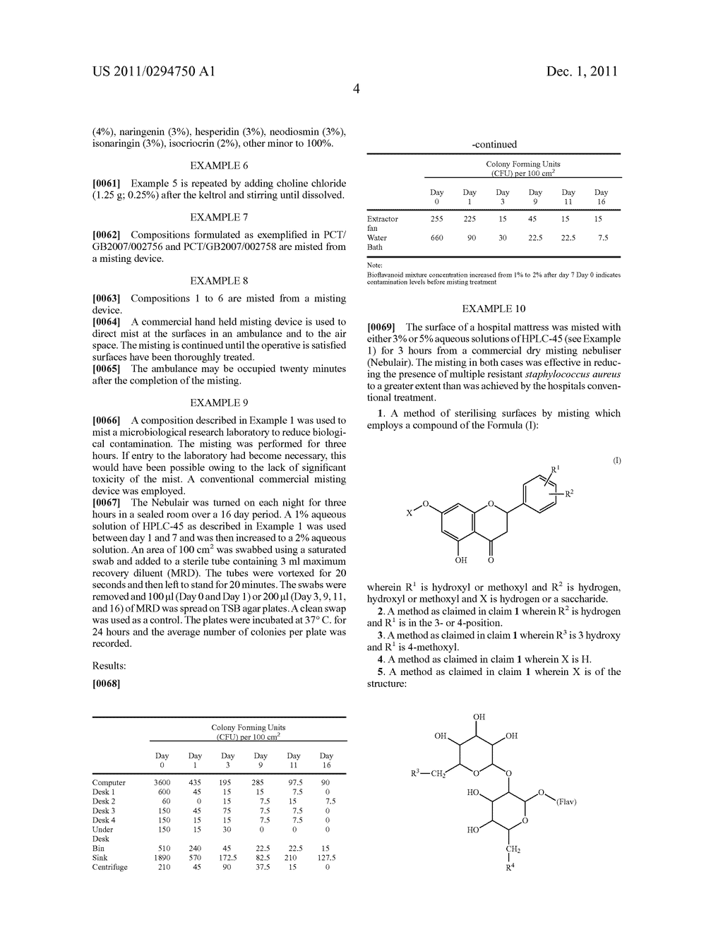 SURFACE STERILISATION BY MISTING WITH A BIOFLAVANOID SOLUTION - diagram, schematic, and image 05