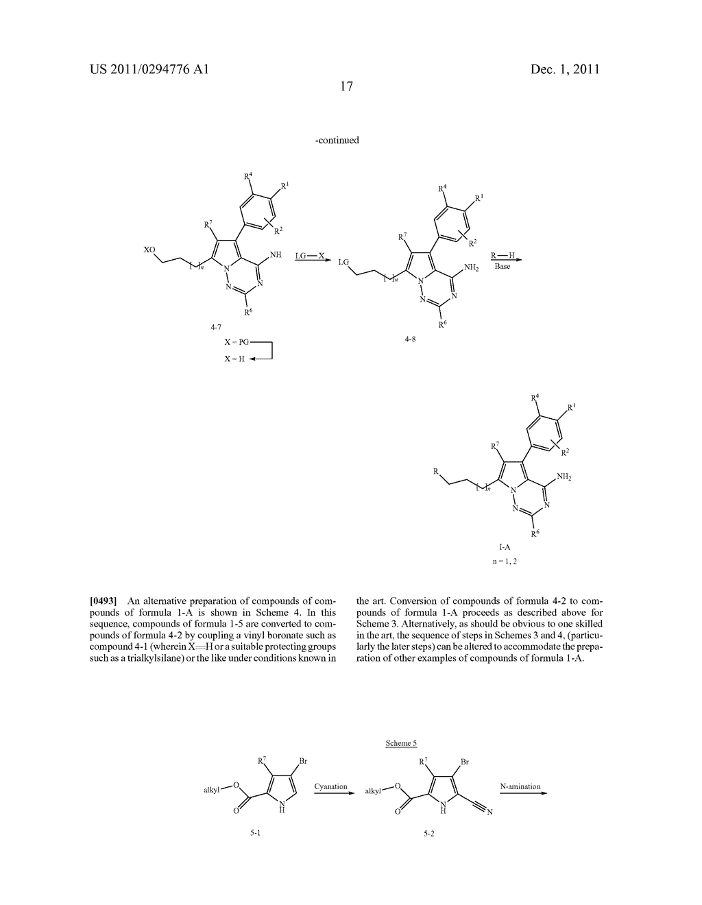 Pyrrolo[2,1-F] [1,2,4] Triazin-4-Ylamines IGF-1R Kinase Inhibitors for the     Treatment of Cancer and Other Hyperproliferative Diseases - diagram, schematic, and image 18