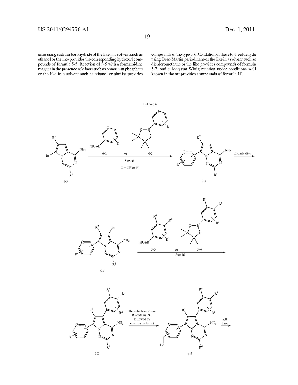 Pyrrolo[2,1-F] [1,2,4] Triazin-4-Ylamines IGF-1R Kinase Inhibitors for the     Treatment of Cancer and Other Hyperproliferative Diseases - diagram, schematic, and image 20