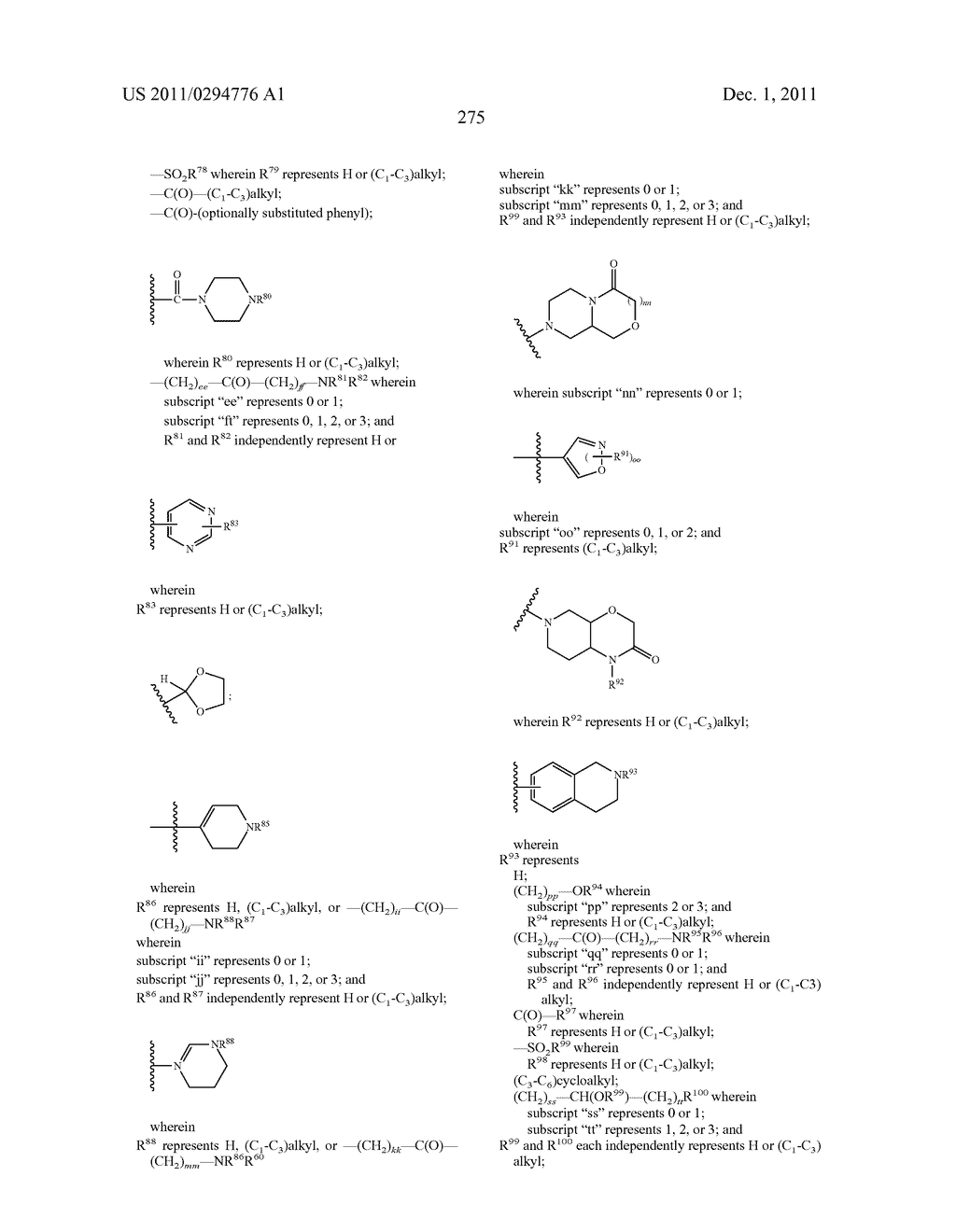 Pyrrolo[2,1-F] [1,2,4] Triazin-4-Ylamines IGF-1R Kinase Inhibitors for the     Treatment of Cancer and Other Hyperproliferative Diseases - diagram, schematic, and image 275