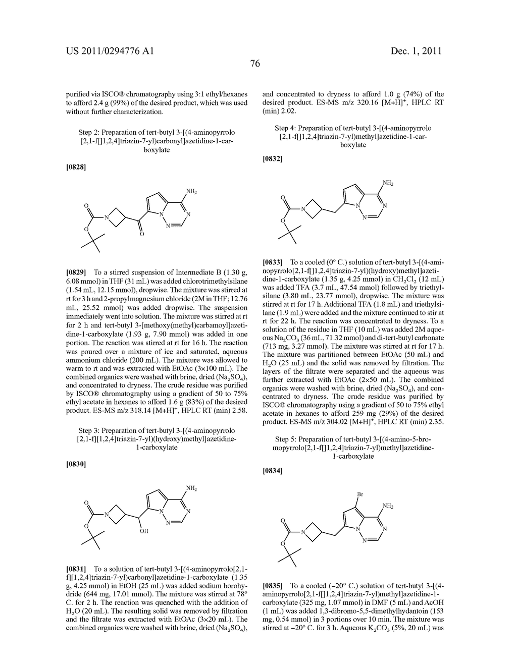 Pyrrolo[2,1-F] [1,2,4] Triazin-4-Ylamines IGF-1R Kinase Inhibitors for the     Treatment of Cancer and Other Hyperproliferative Diseases - diagram, schematic, and image 77