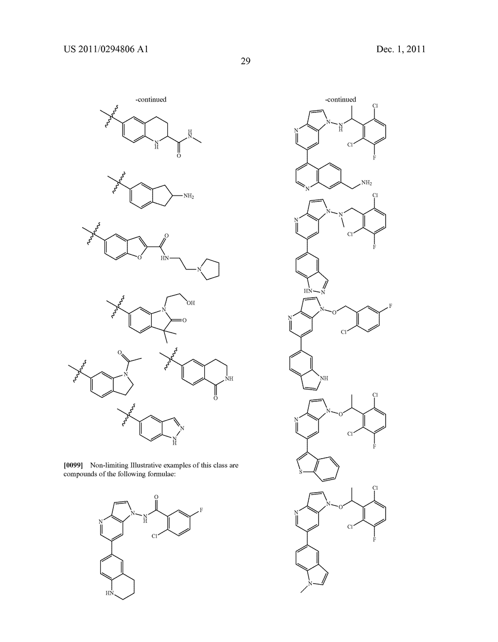 AZAINDOLE DERIVATIVES AS KINASE INHIBITORS - diagram, schematic, and image 30