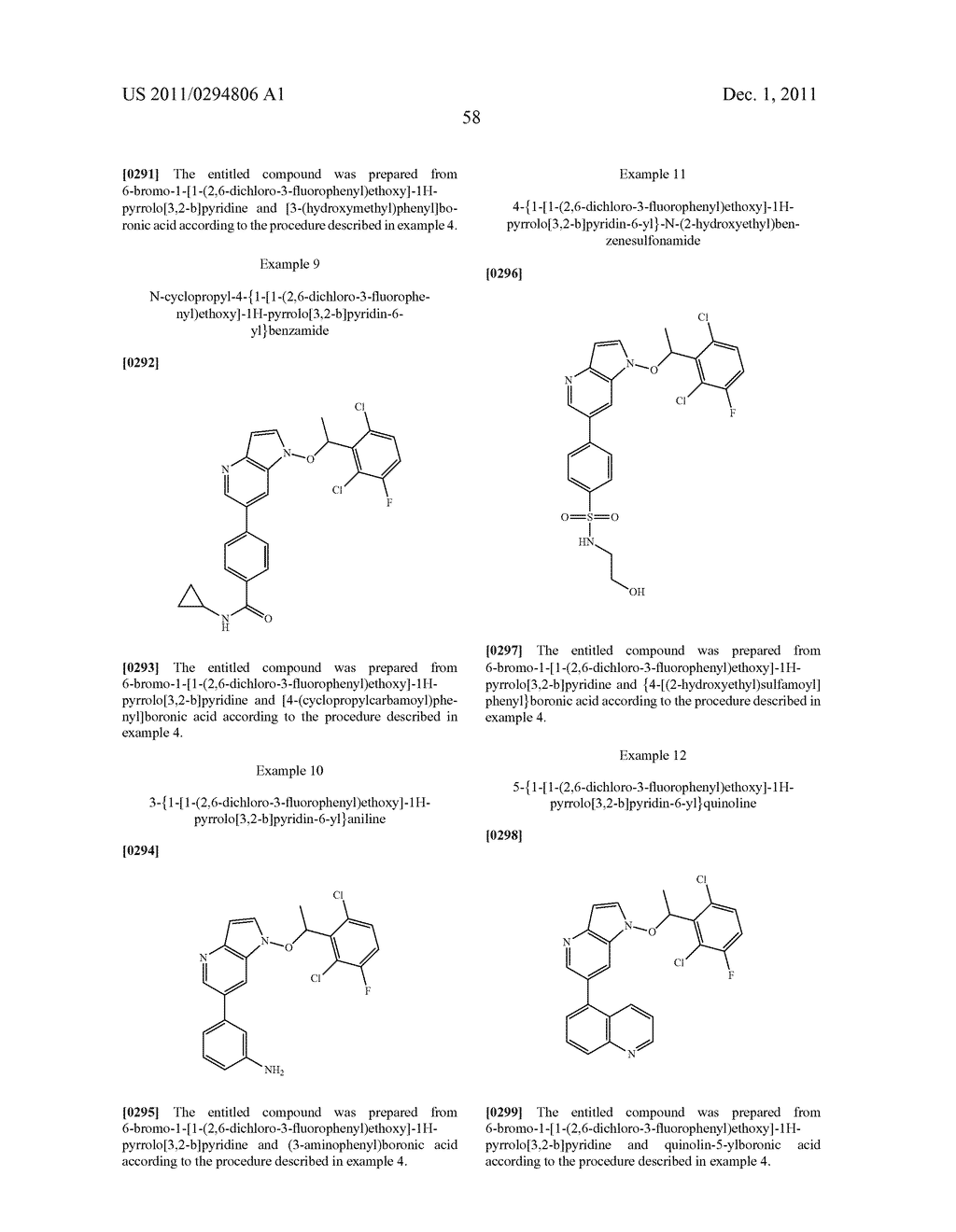 AZAINDOLE DERIVATIVES AS KINASE INHIBITORS - diagram, schematic, and image 59