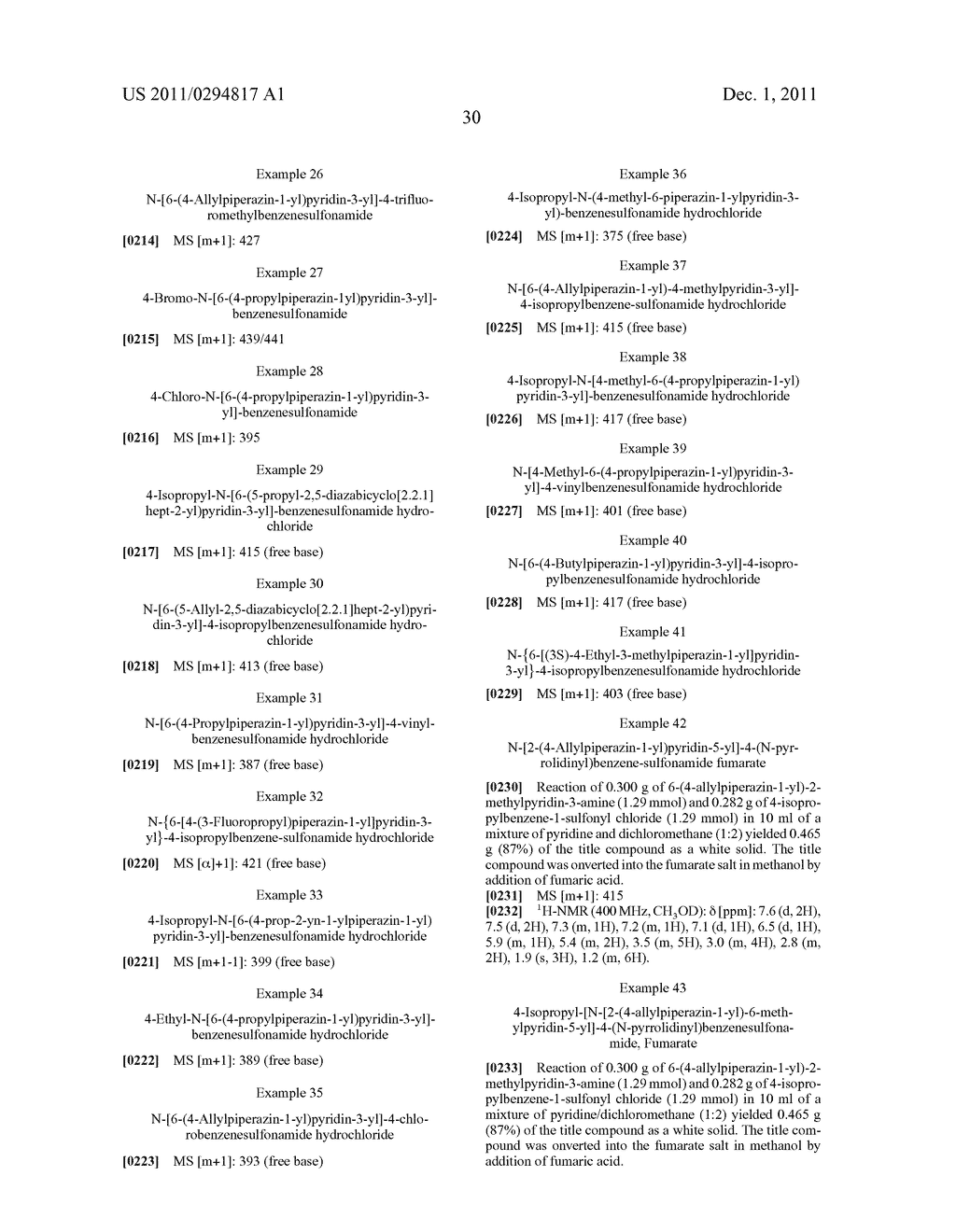 N-[PIPERAZINYL HETARYL]ARYLSUFONAMIDE COMPOUNDS WITH AFFINITY FOR THE     DOPAMINE D3 RECEPTOR - diagram, schematic, and image 31