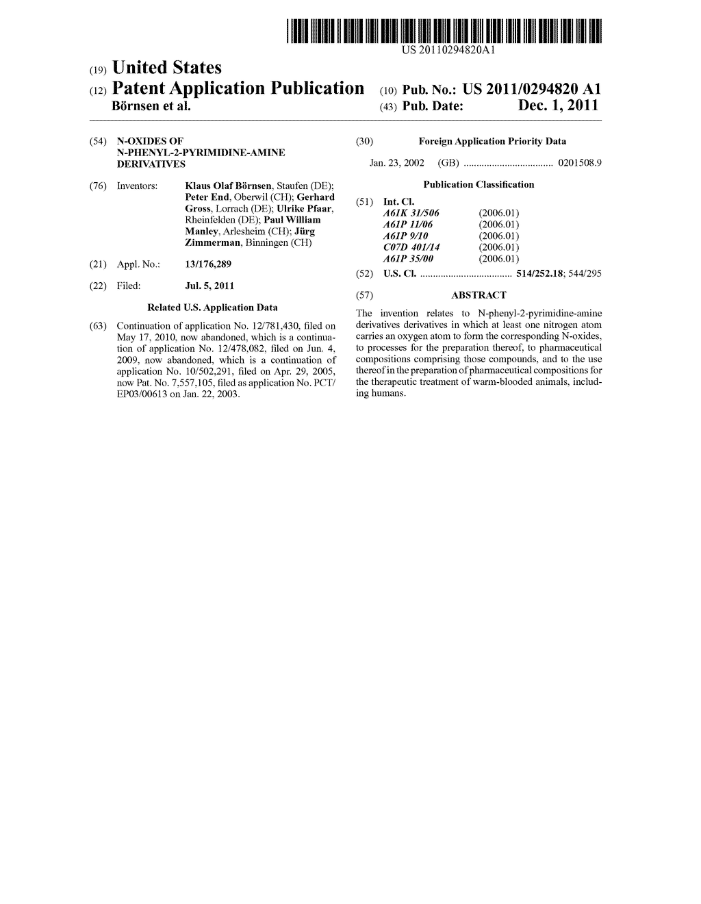 N-Oxides of n-Phenyl-2-pyrimidine-amine Derivatives - diagram, schematic, and image 01