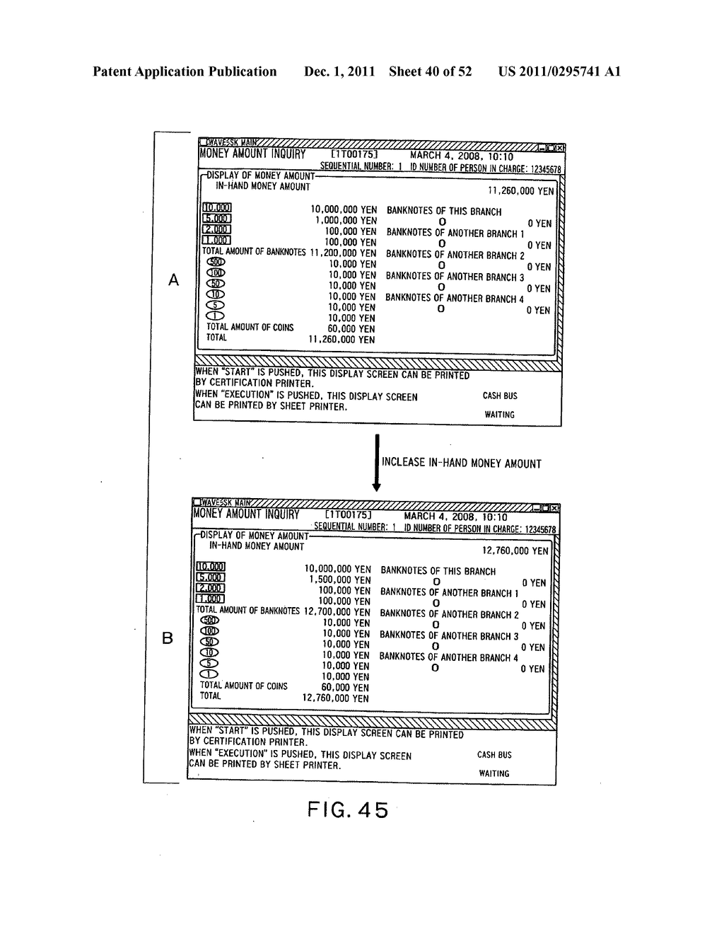 MONEY MANAGEMENT DEVICE, MONEY MANAGEMENT SYSTEM, MONEY MANAGEMENT METHOD     AND TELLER MACHINE - diagram, schematic, and image 41