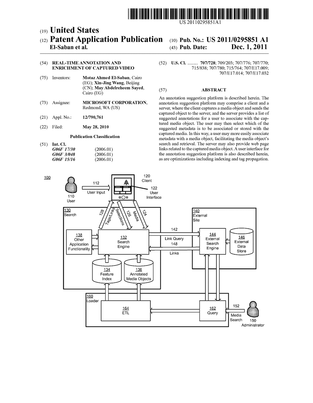 REAL-TIME ANNOTATION AND ENRICHMENT OF CAPTURED VIDEO - diagram, schematic, and image 01