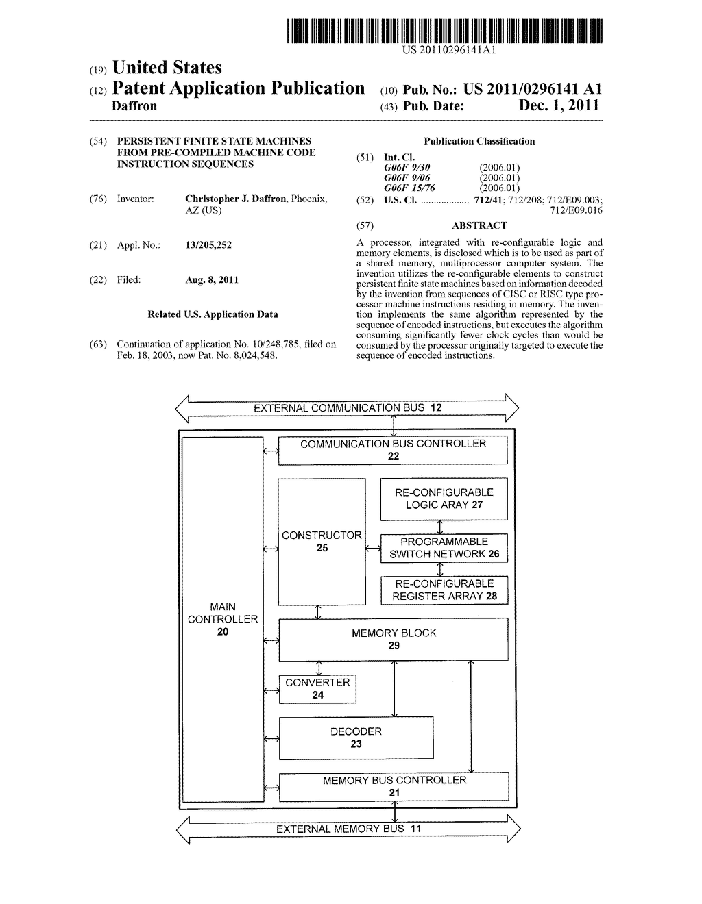 PERSISTENT FINITE STATE MACHINES FROM PRE-COMPILED MACHINE CODE     INSTRUCTION SEQUENCES - diagram, schematic, and image 01