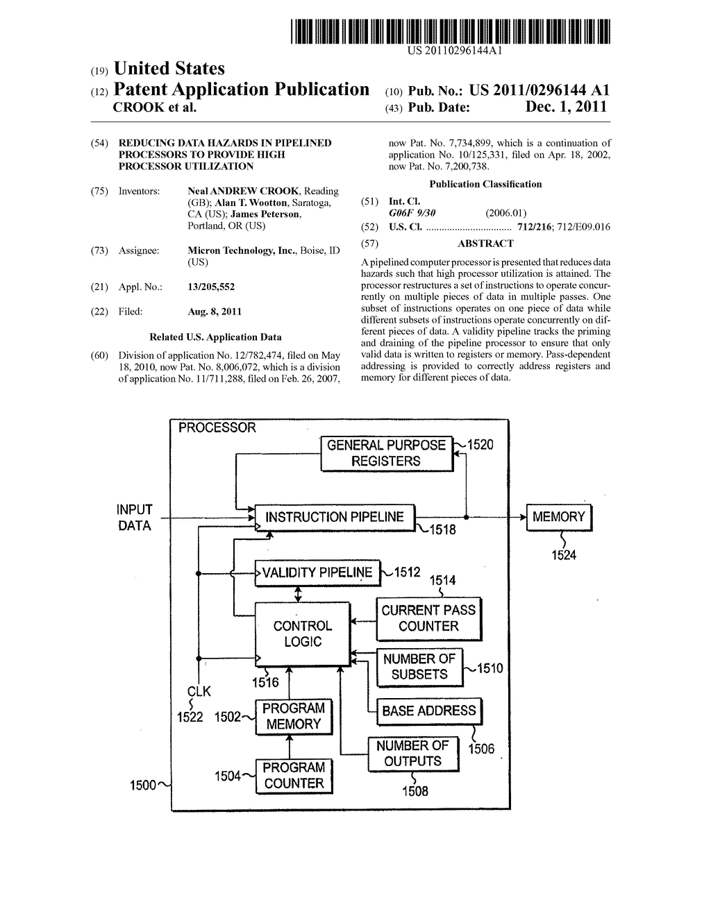 REDUCING DATA HAZARDS IN PIPELINED PROCESSORS TO PROVIDE HIGH PROCESSOR     UTILIZATION - diagram, schematic, and image 01