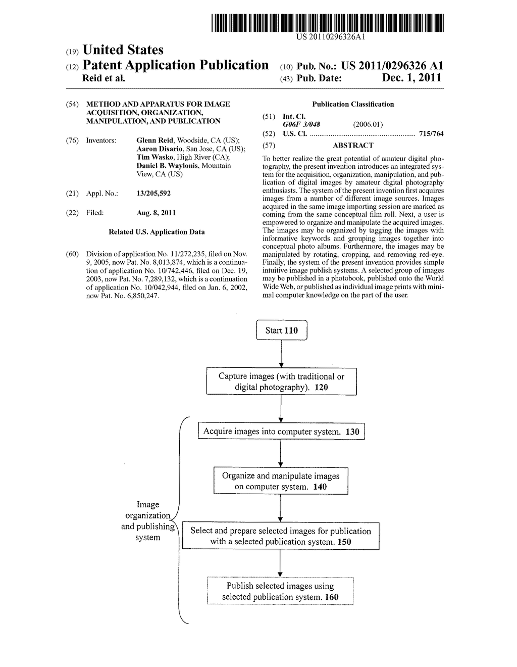 METHOD AND APPARATUS FOR IMAGE ACQUISITION, ORGANIZATION, MANIPULATION,     AND PUBLICATION - diagram, schematic, and image 01