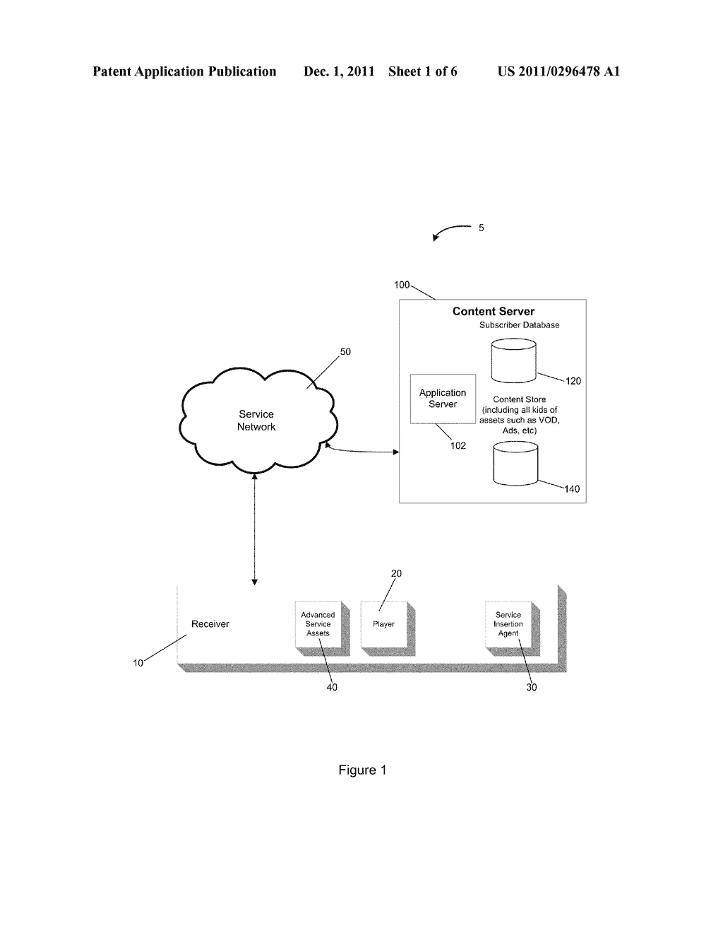 DEVICE, METHOD AND SYSTEM FOR SERVICE INSERTION DURING CONTENT DISPLAY - diagram, schematic, and image 02
