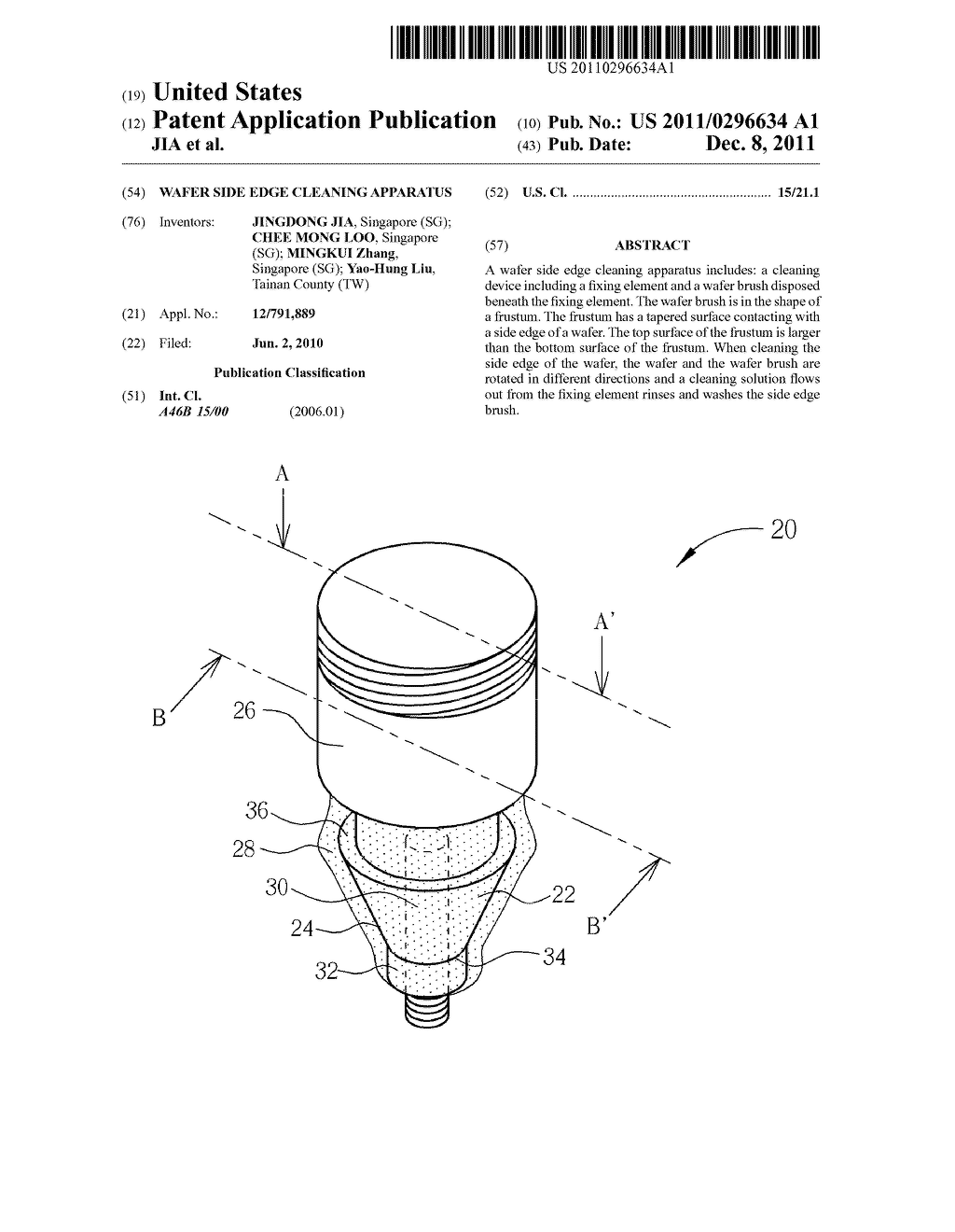 WAFER SIDE EDGE CLEANING APPARATUS - diagram, schematic, and image 01