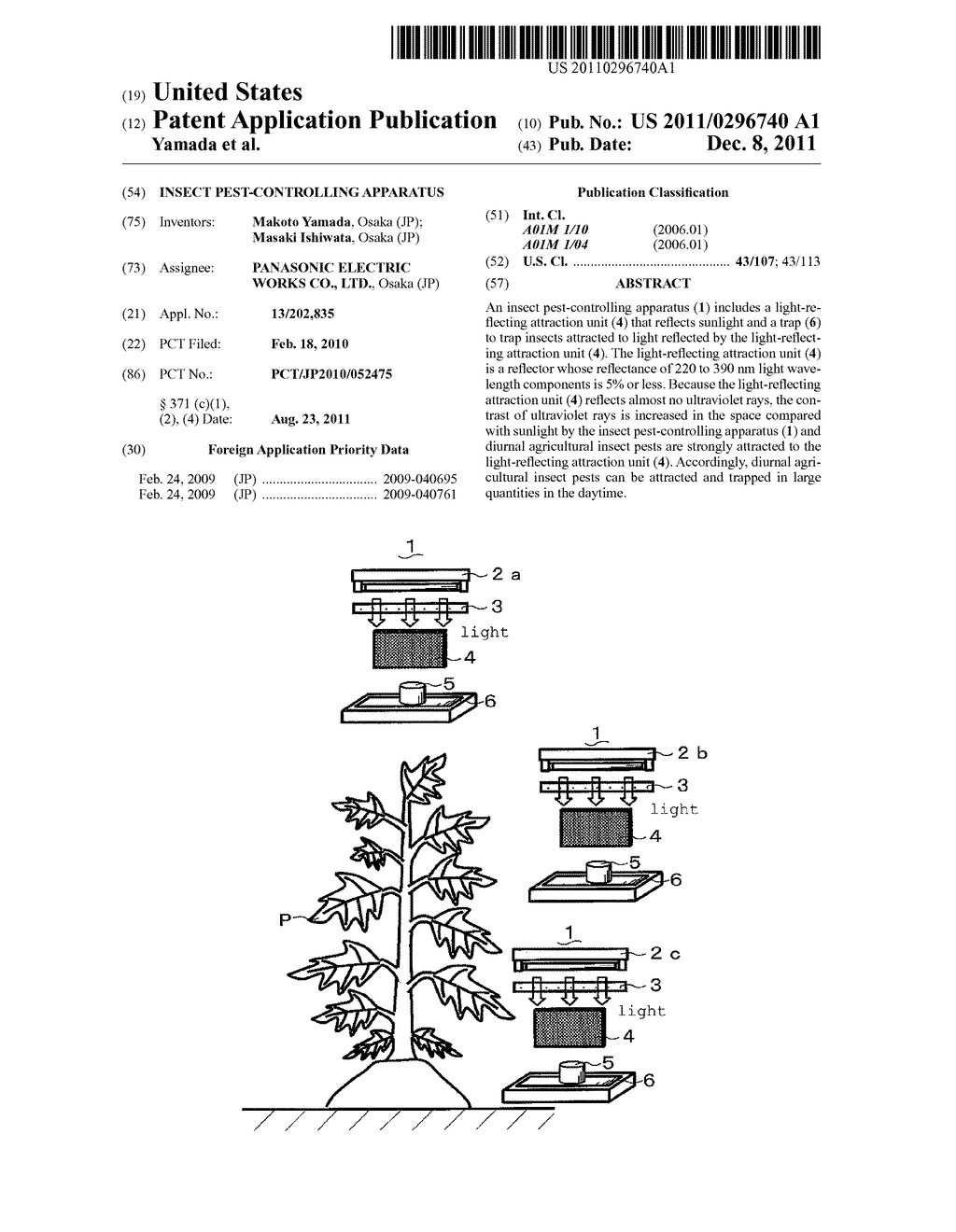 INSECT PEST-CONTROLLING APPARATUS - diagram, schematic, and image 01