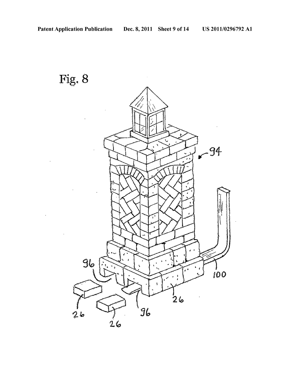 MODULAR BRICK OR BLOCK OUTDOOR STRUCTURES - diagram, schematic, and image 10