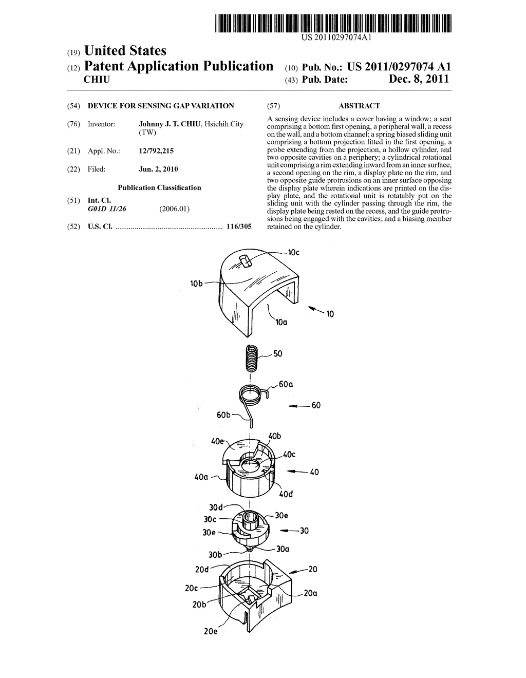 DEVICE FOR SENSING GAP VARIATION - diagram, schematic, and image 01