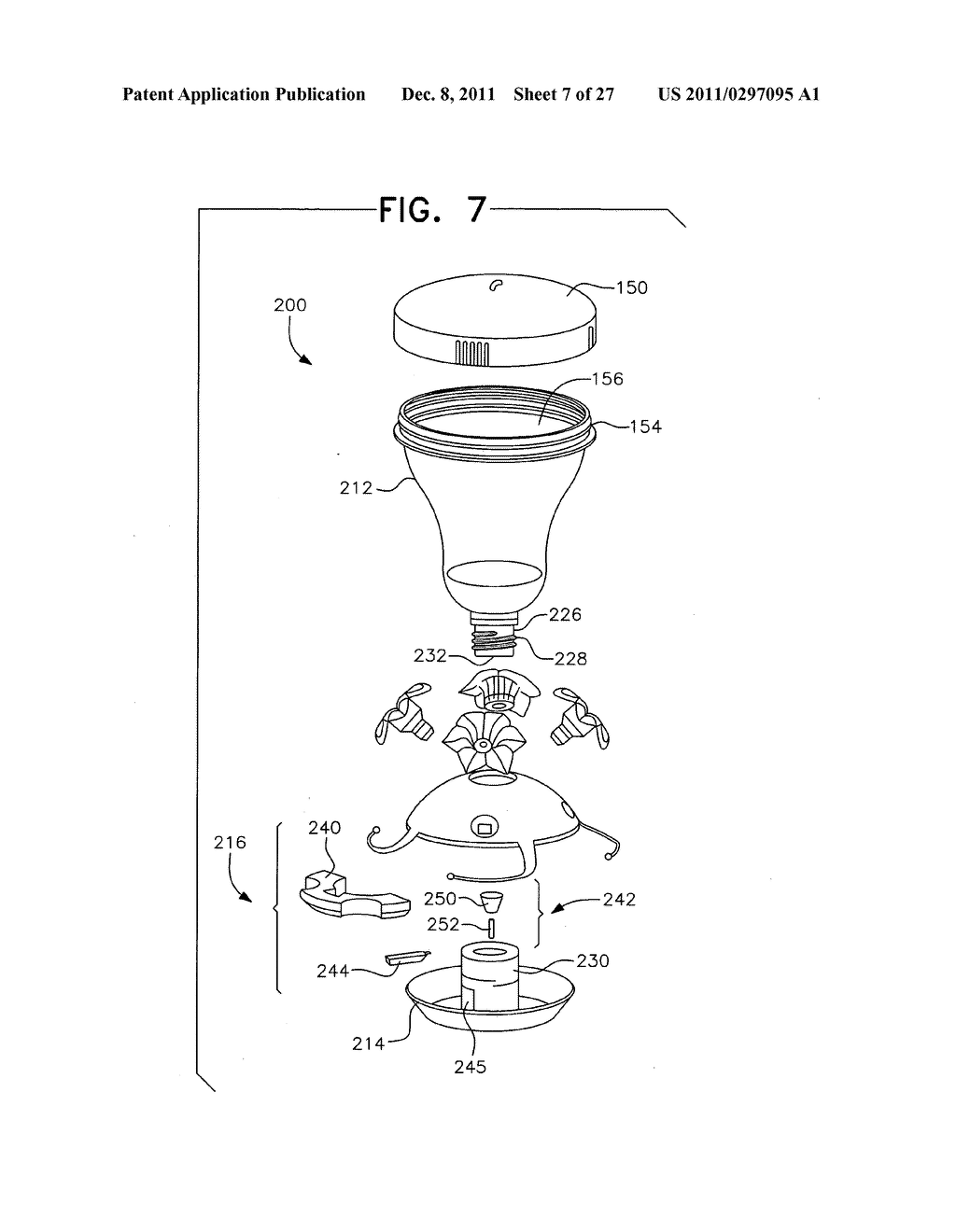 TOP-FILL HUMMINGBIRD FEEDER WITH FLOAT VALVE BASE CLOSURE MECHANISM - diagram, schematic, and image 08