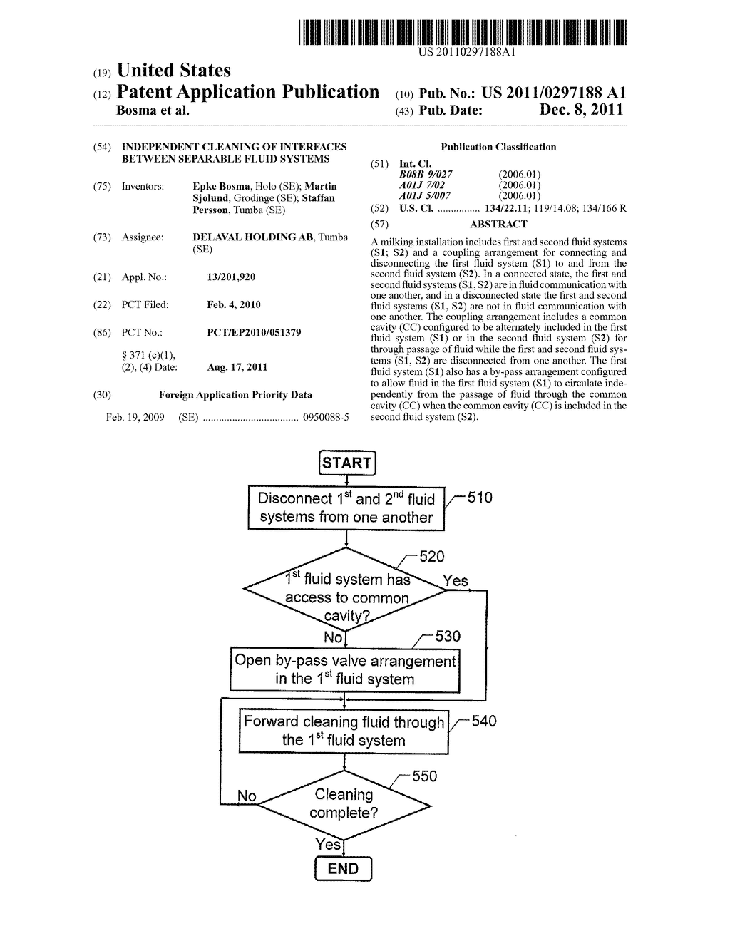 INDEPENDENT CLEANING OF INTERFACES BETWEEN SEPARABLE FLUID SYSTEMS - diagram, schematic, and image 01