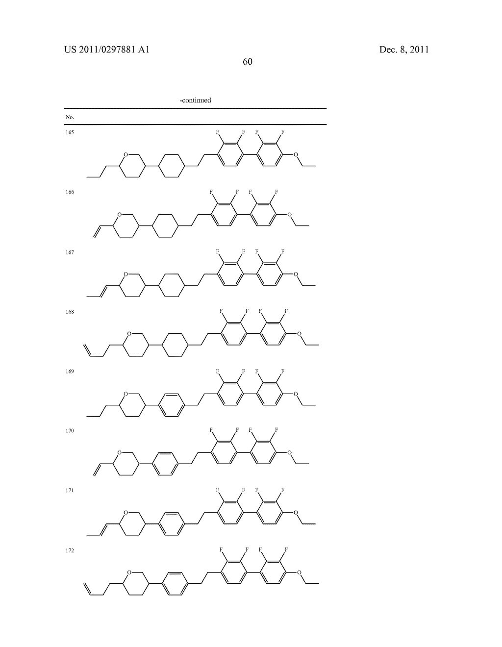 FOUR-RING LIQUID CRYSTAL COMPOUND HAVING TETRAHYDROPYRAN AND     2,2',3,3'-TETRAFLUOROBIPHENYL, LIQUID CRYSTAL COMPOSITION AND LIQUID     CRYSTAL DISPLAY DEVICE - diagram, schematic, and image 61