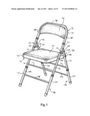 Adjustable Folding Chair for Extended Periods of Seating diagram and image