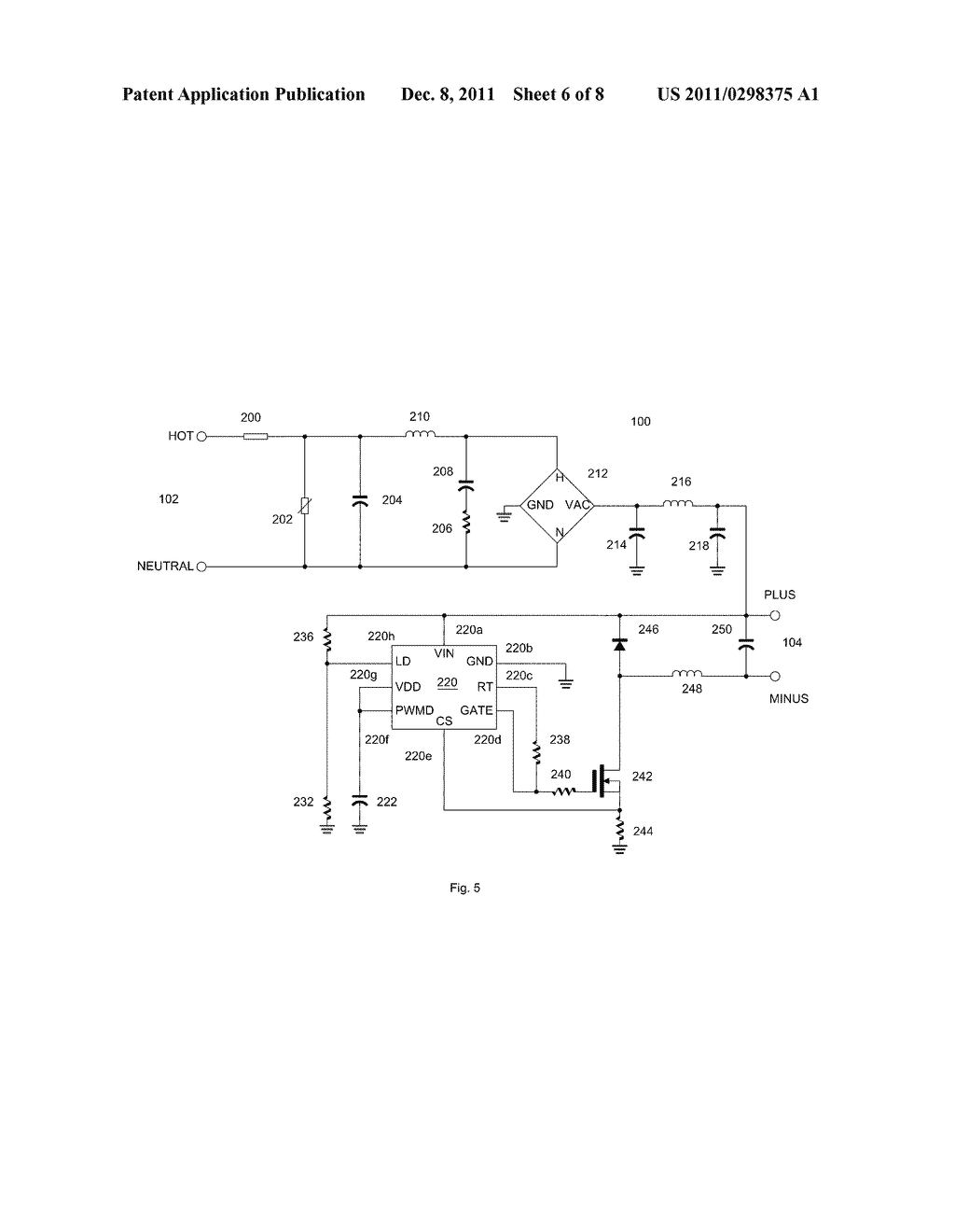 Power Factor Control For An LED Bulb Driver Circuit - diagram, schematic, and image 07