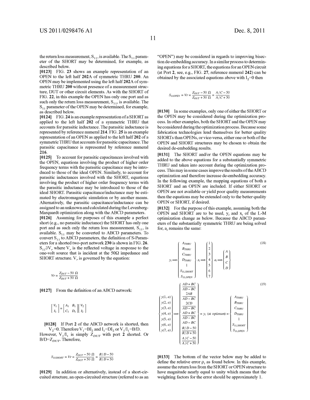 APPLICATION OF OPEN AND/OR SHORT STRUCTURES TO BISECT DE-EMBEDDING - diagram, schematic, and image 38