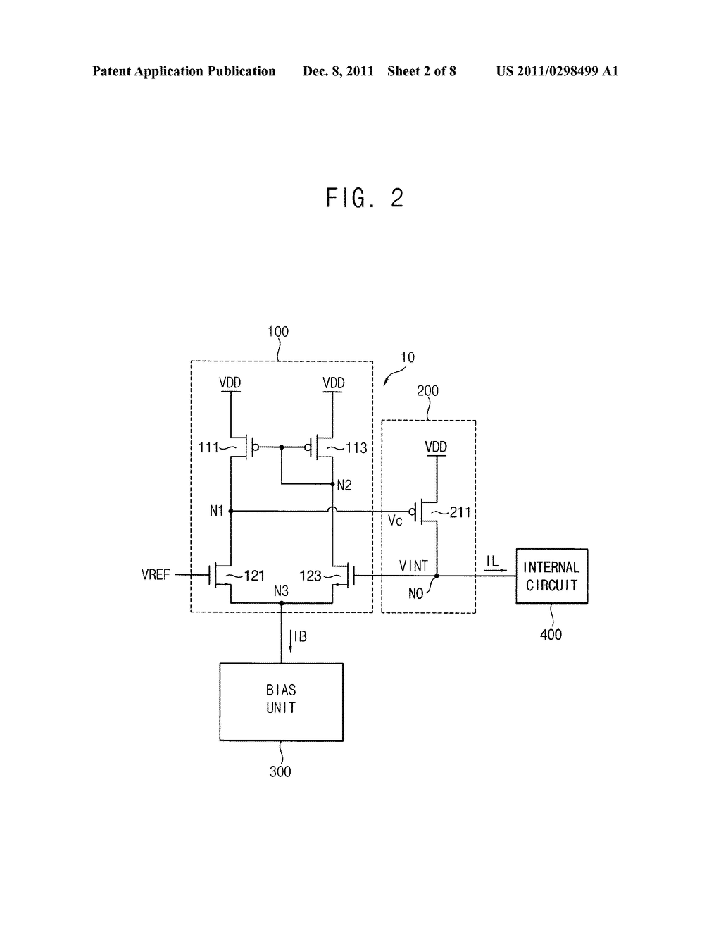INTERNAL VOLTAGE GENERATOR AND INTEGRATED CIRCUIT DEVICE INCLUDING THE     SAME - diagram, schematic, and image 03
