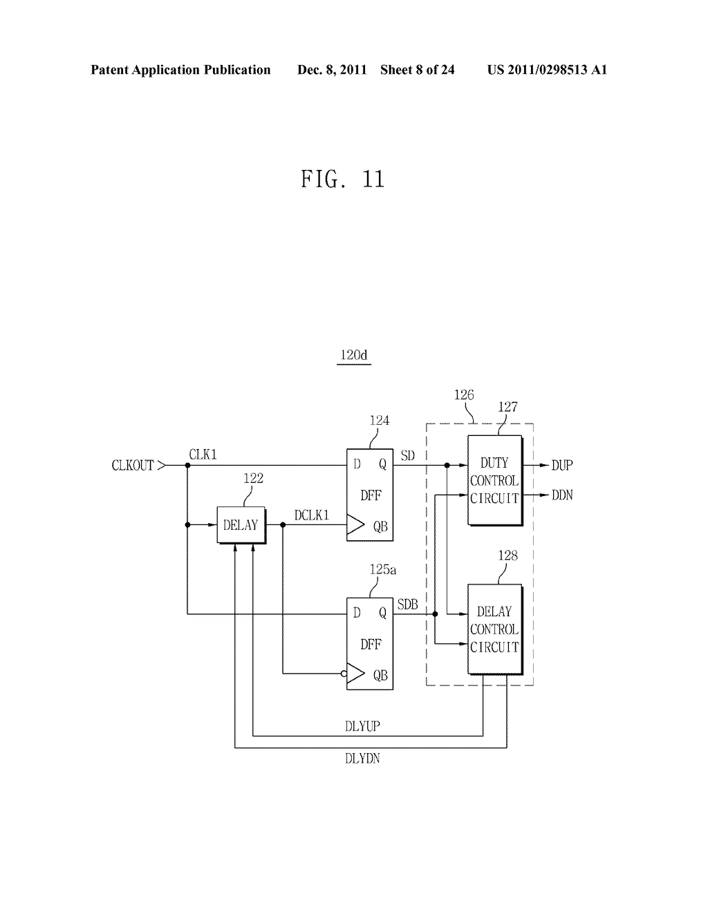DUTY CORRECTING CIRCUIT, DELAY-LOCKED LOOP CIRCUIT AND METHOD OF     CORRECTING DUTY - diagram, schematic, and image 09