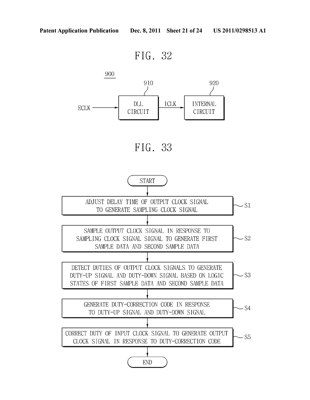 DUTY CORRECTING CIRCUIT, DELAY-LOCKED LOOP CIRCUIT AND METHOD OF     CORRECTING DUTY - diagram, schematic, and image 22