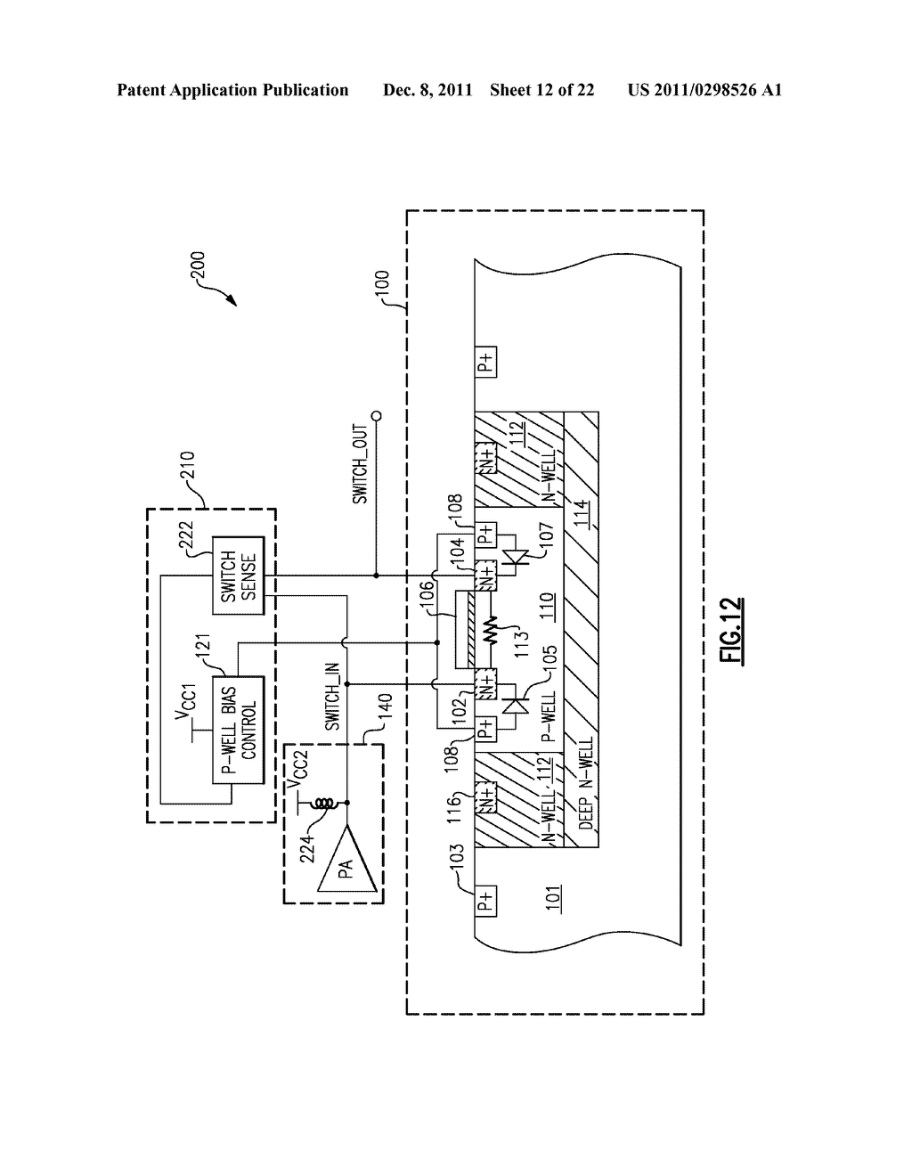 APPARATUS AND METHOD FOR DISABLING WELL BIAS - diagram, schematic, and image 13