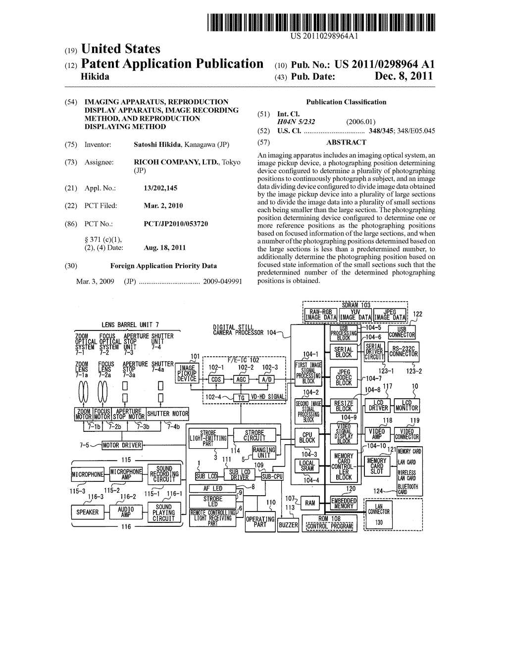 IMAGING APPARATUS, REPRODUCTION DISPLAY APPARATUS, IMAGE RECORDING METHOD,     AND REPRODUCTION DISPLAYING METHOD - diagram, schematic, and image 01