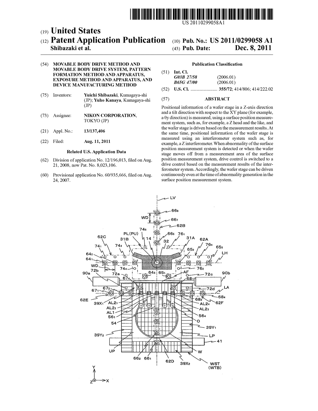 Movable body drive method and movable body drive system, pattern formation     method and apparatus, exposure method and apparatus, and device     manufacturing method - diagram, schematic, and image 01