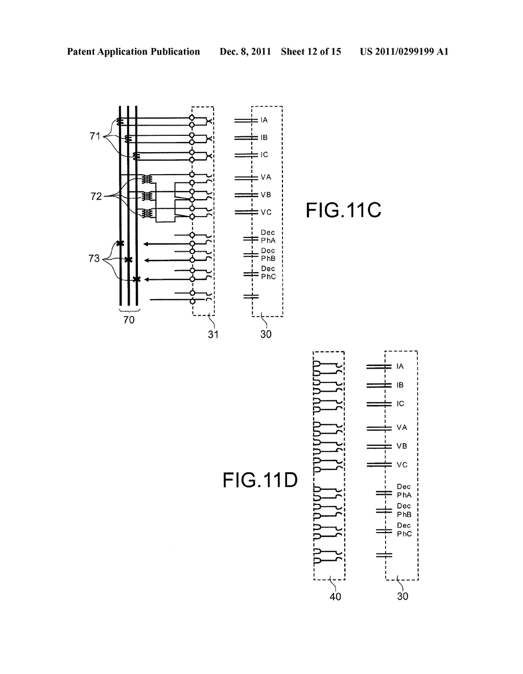 DEVICE AND A METHOD FOR PROTECTING A LINK IN A MEDIUM, HIGH, OR VERY HIGH     VOLTAGE ELECTRICAL NETWORK - diagram, schematic, and image 13